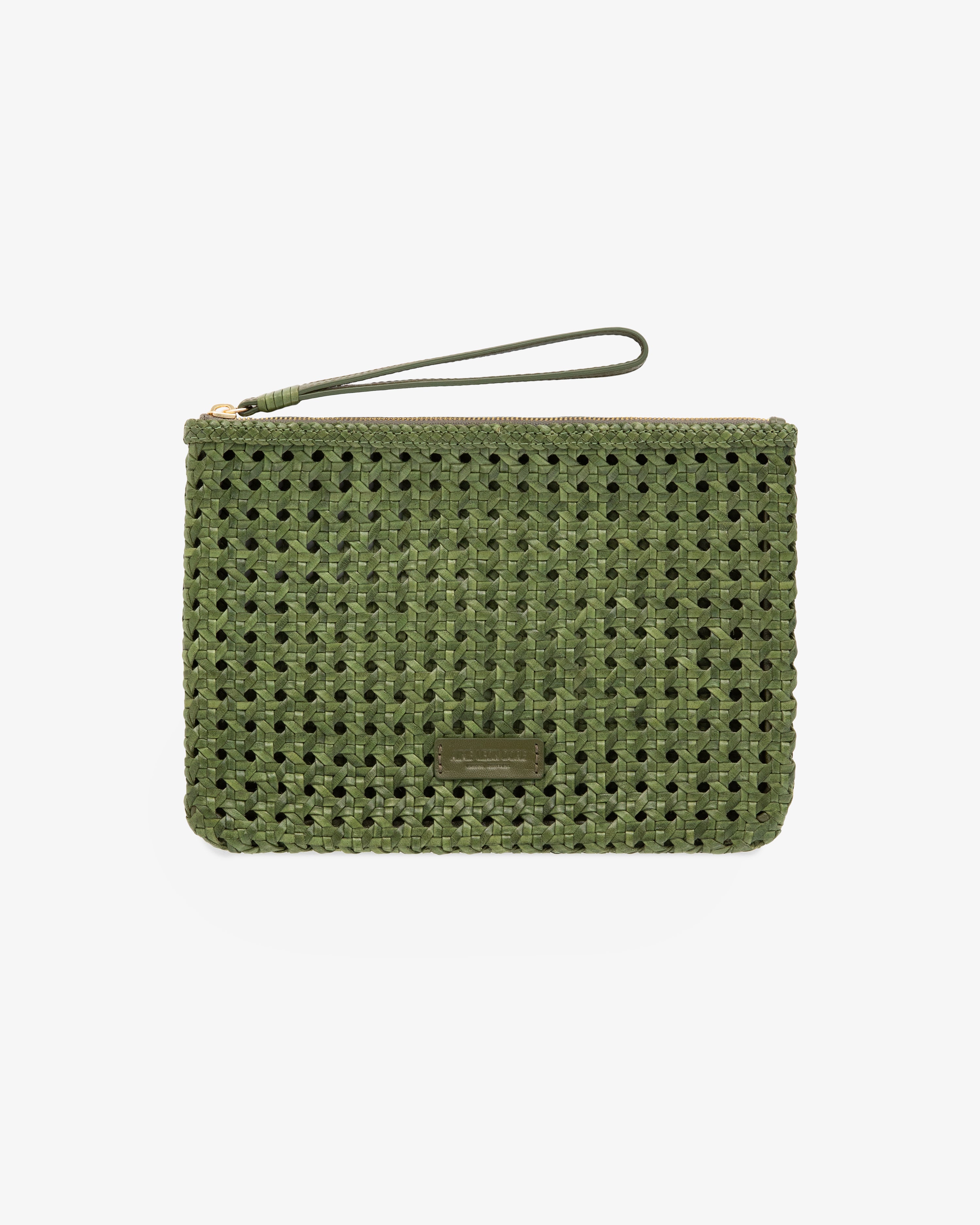 Woven Leather Pouch