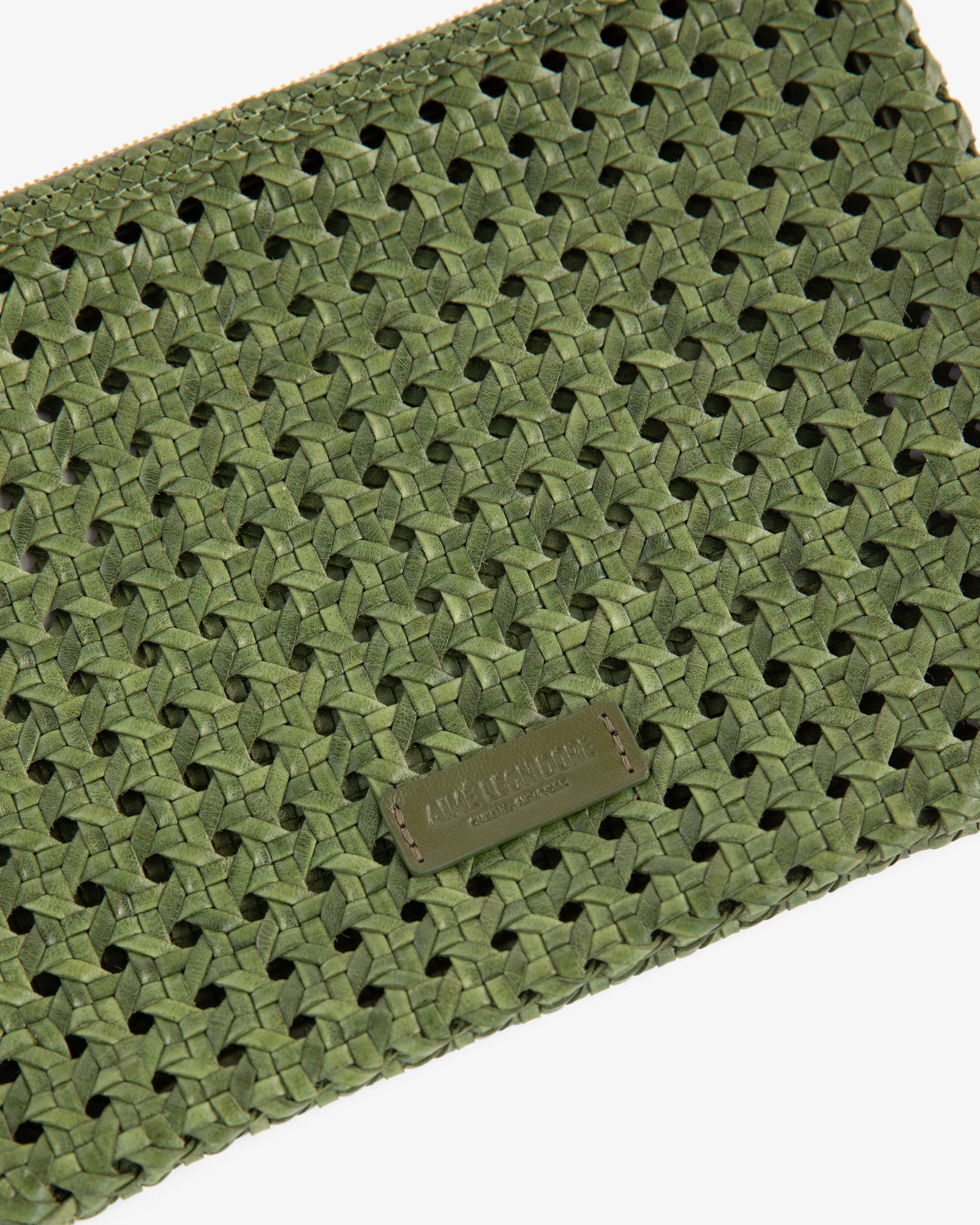 Woven Leather Pouch