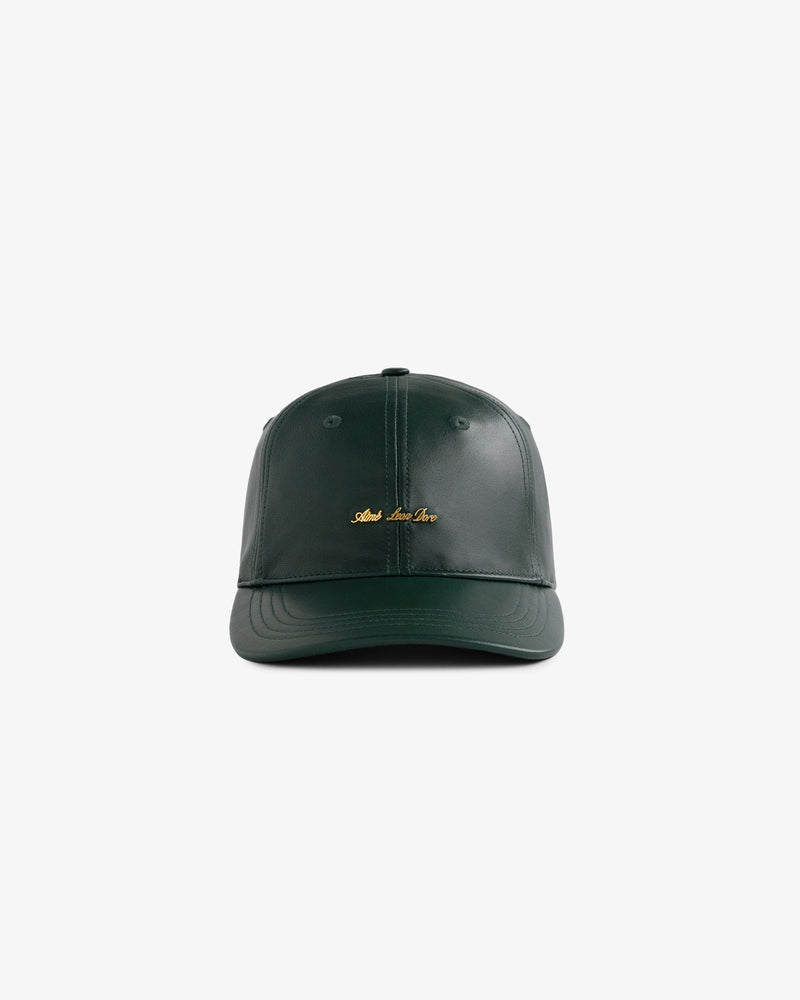 Brass Logo Leather Hat