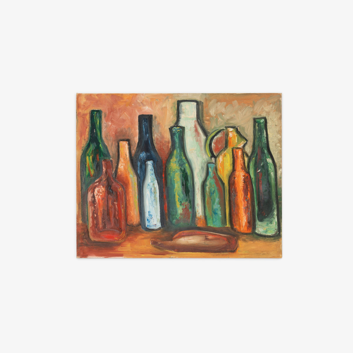 Mid Century Oil on Board Still Life