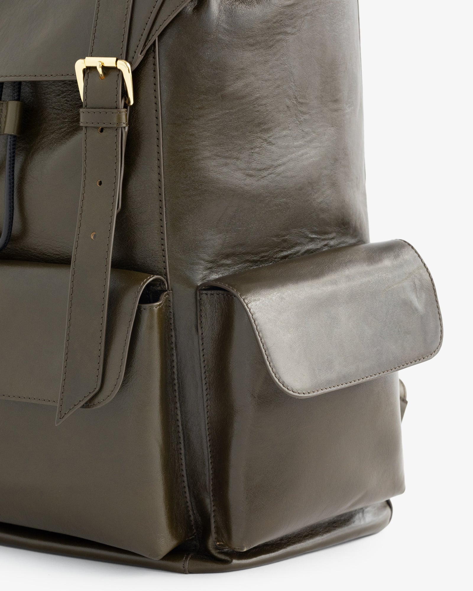 Debossed Logo Leather Backpack – Aimé Leon Dore