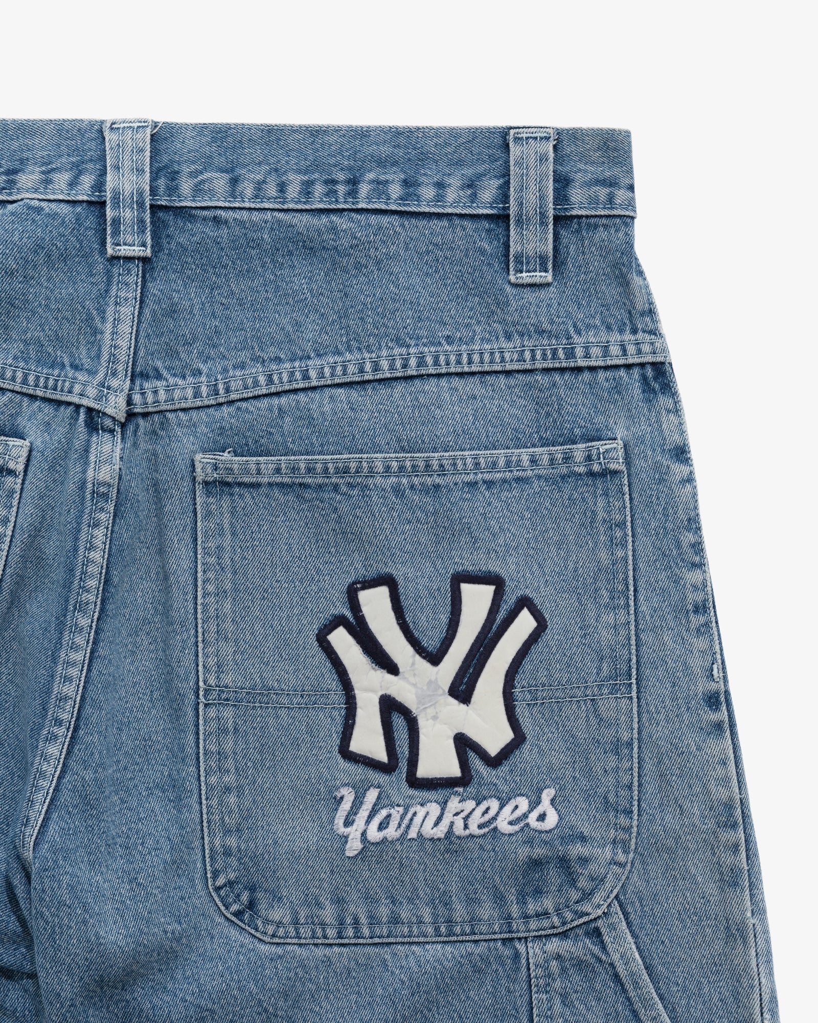 Vintage New York Yankees Denim Carpenter Shorts