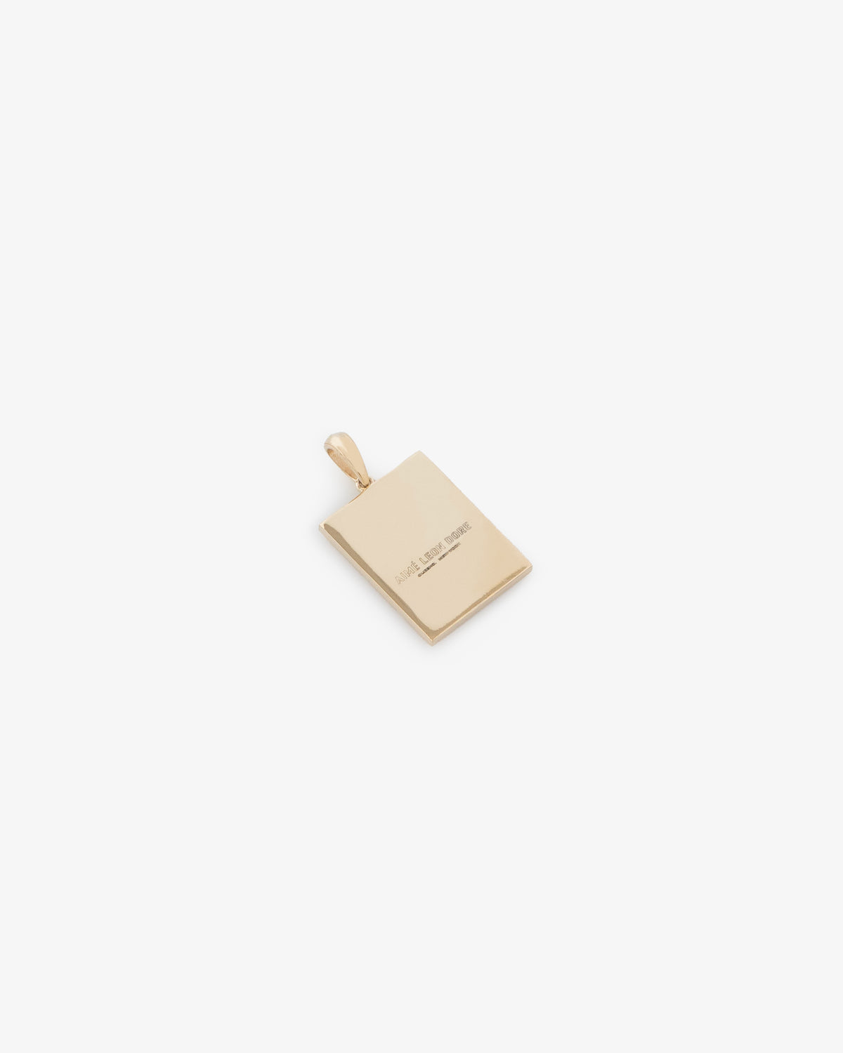 14Kt Gold Saint George Pendant with a small top loop, displayed against a white background.