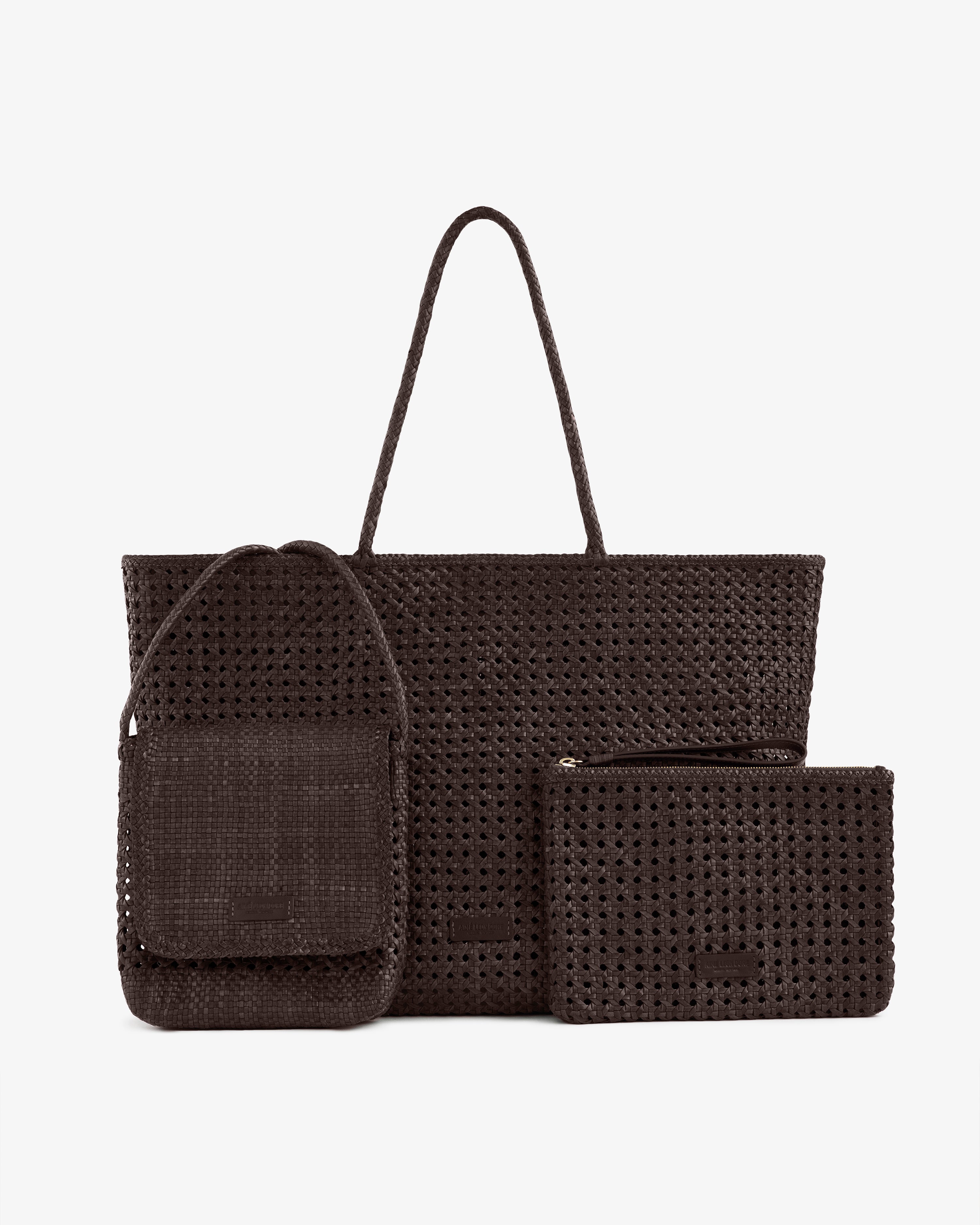 Woven Leather Tote Bag