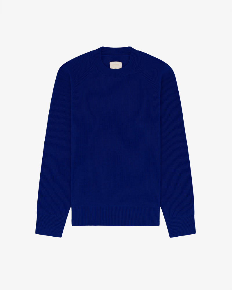Merino Shaker Stitch Crewneck Sweater