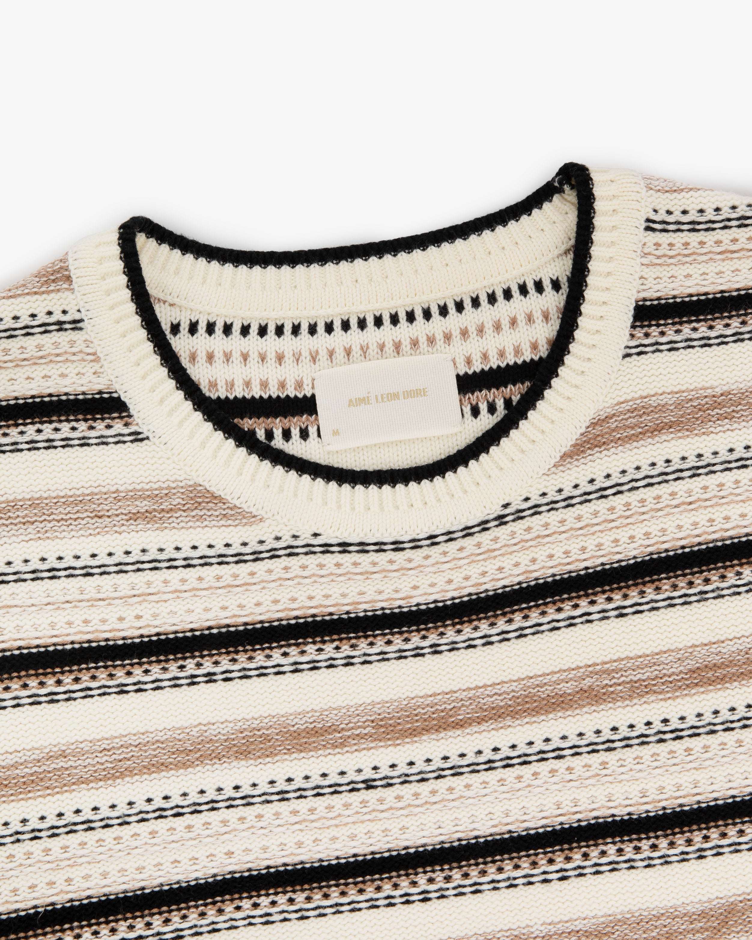 Jacquard Striped Sweater Tee