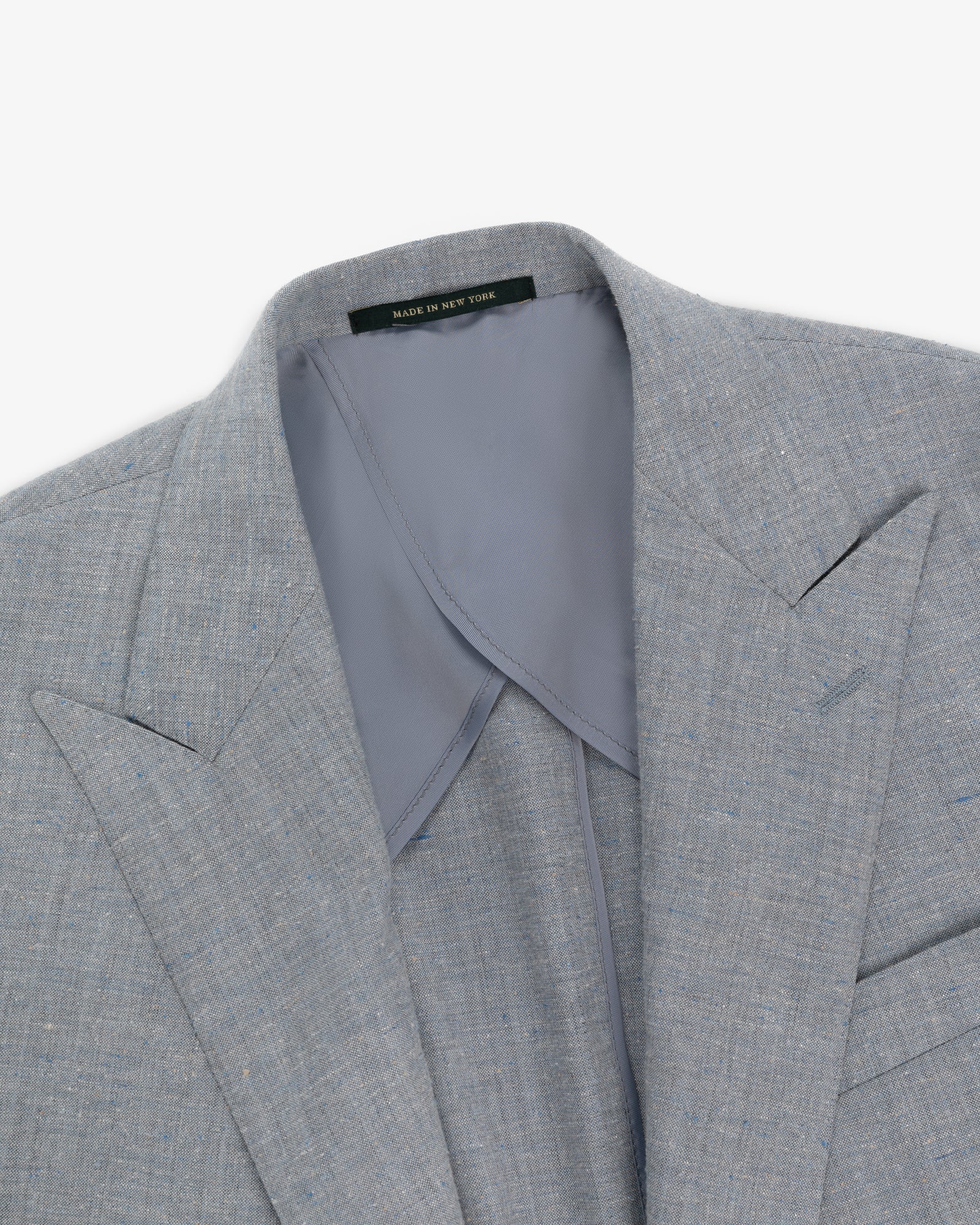 Low Button Double-Breasted Fleck Suit Jacket