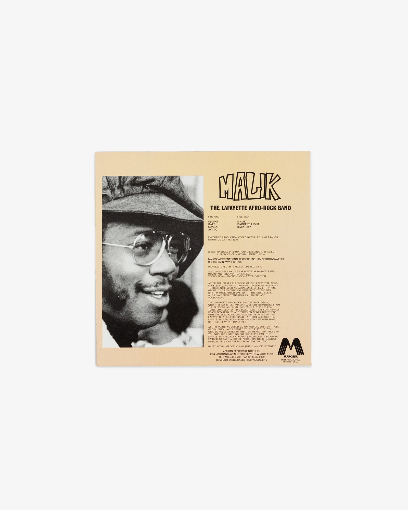 Lafayette Afro-Rock Band – Malik LP