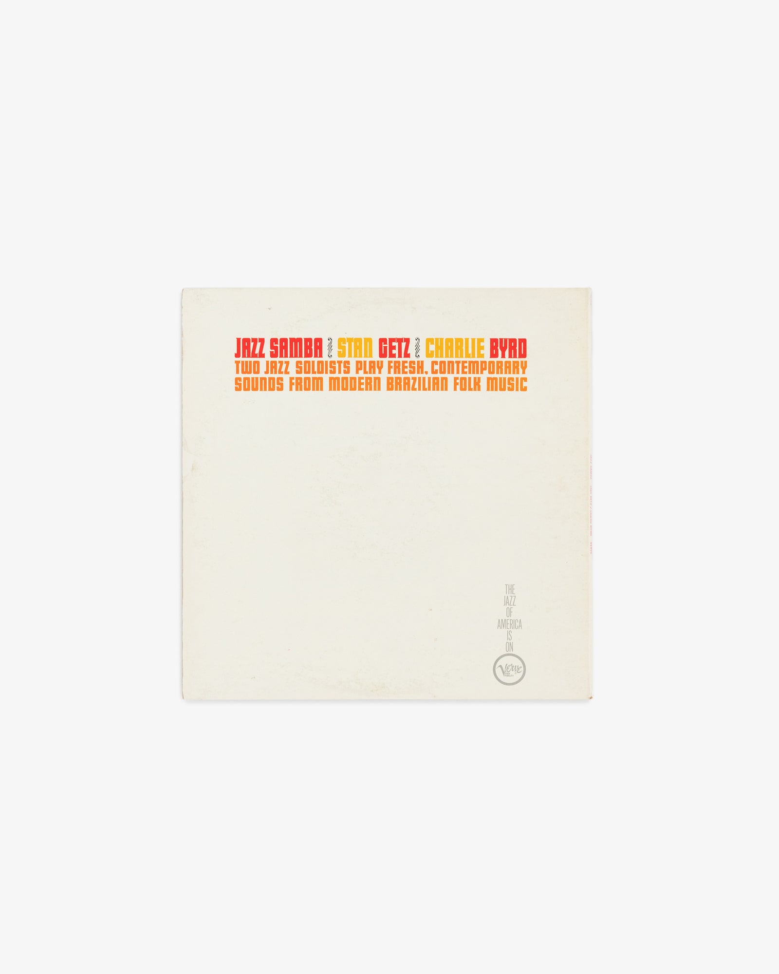 Stan Getz / Charlie Byrd - Jazz Samba LP