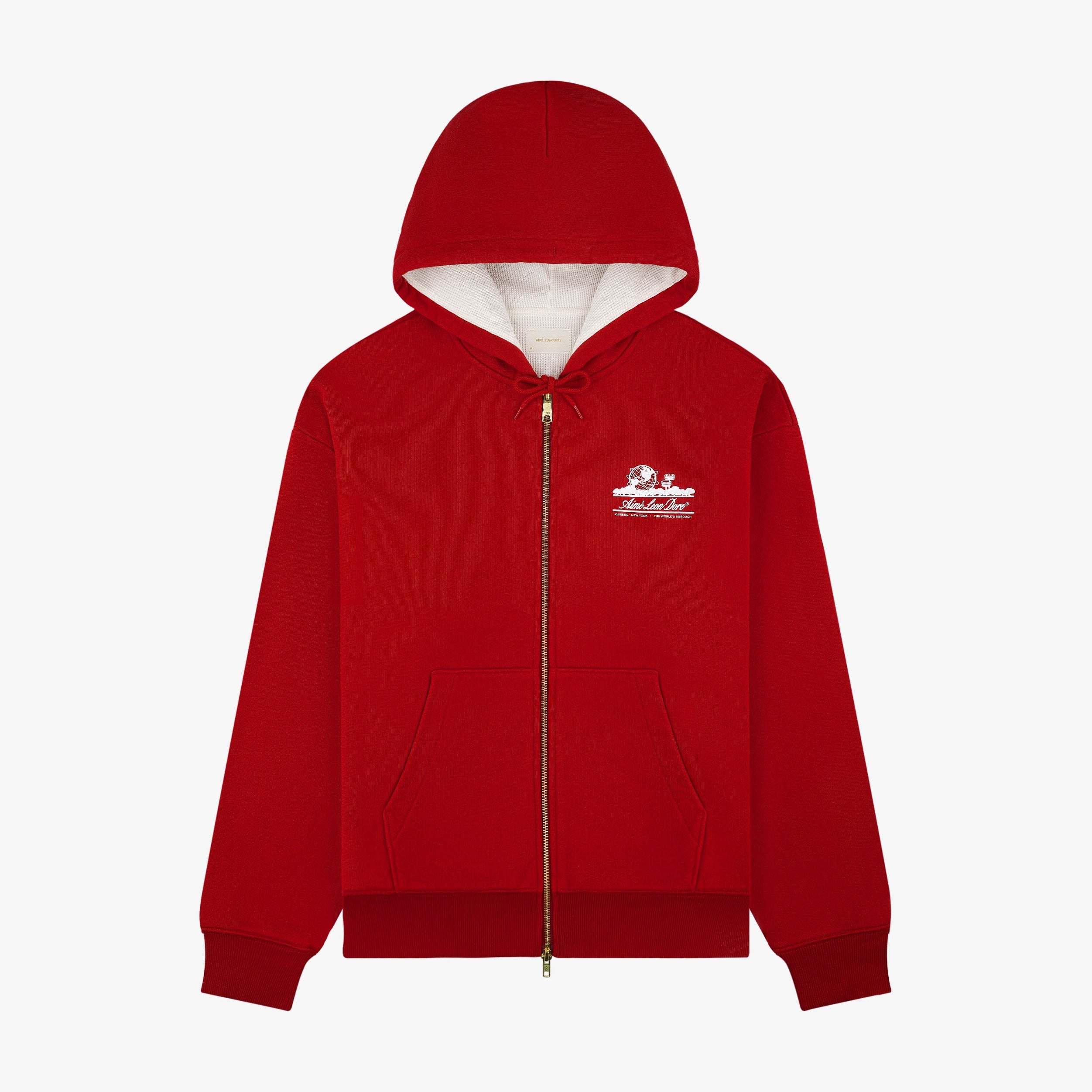 ❤︎aime❤︎ Unisphere Waffle Lined Full-Zip Hoodie – Aimé Leon Dore