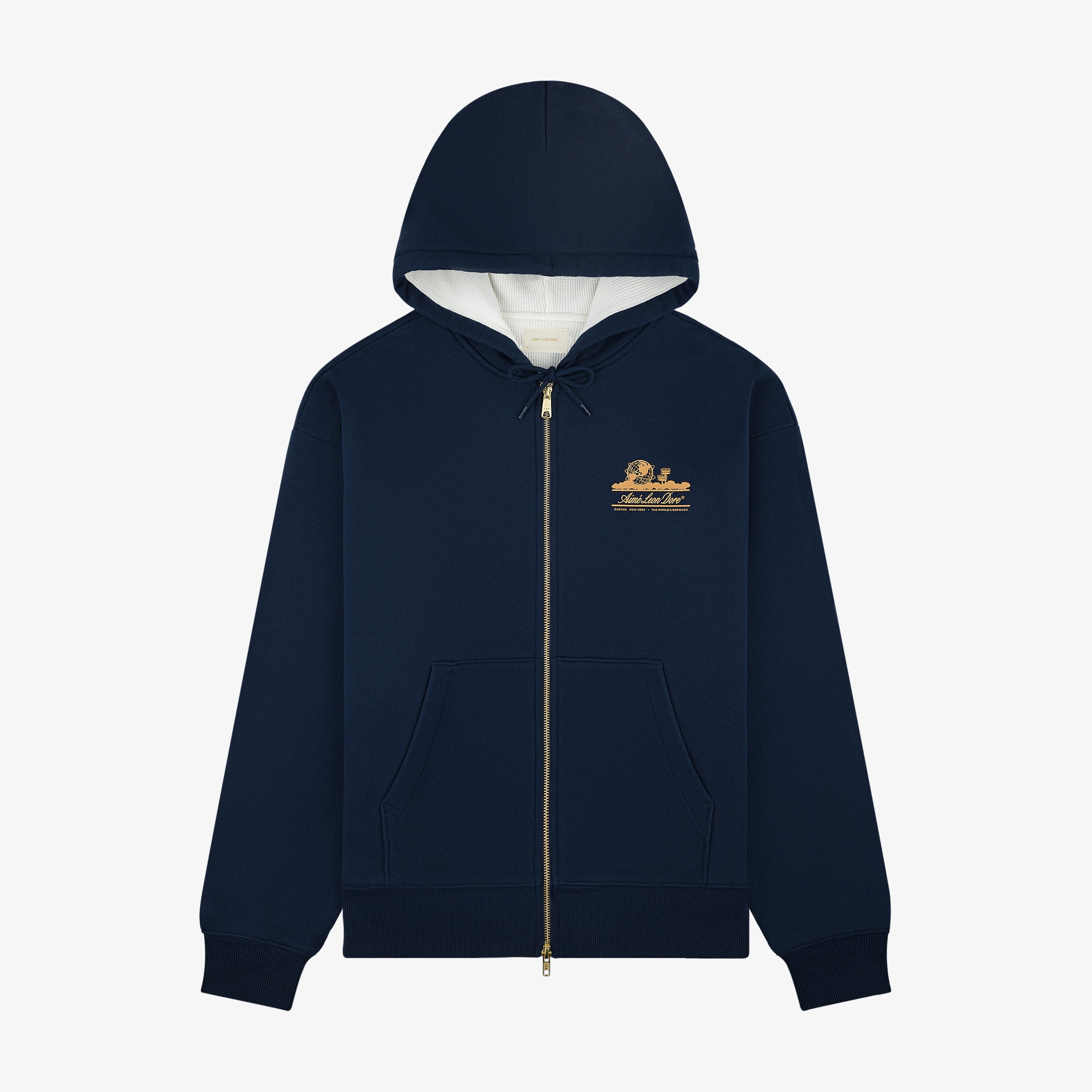 MSCHF HOODED WAFFLE ZIP-UP ネイビー MSCHF HOODED WAFFLE ZIP-UP