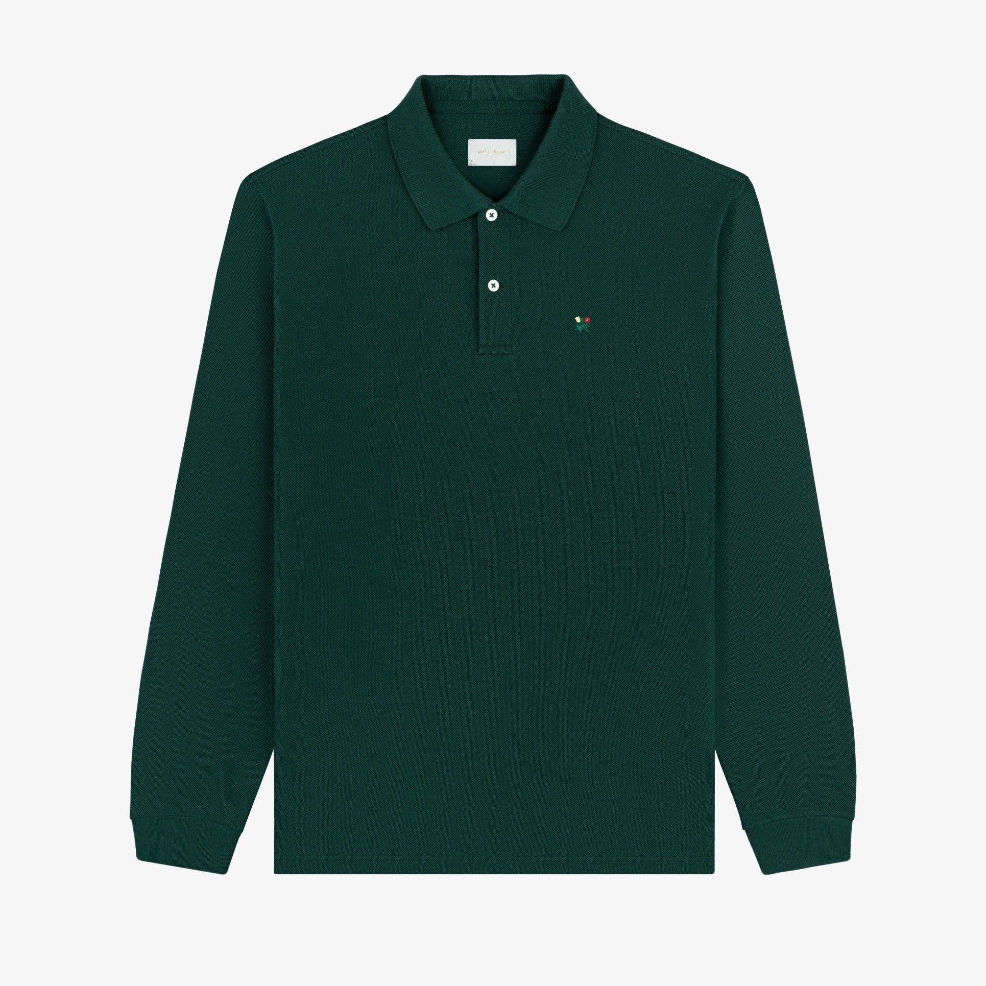 Long-Sleeve Crest Piqué Polo – Aimé Leon Dore
