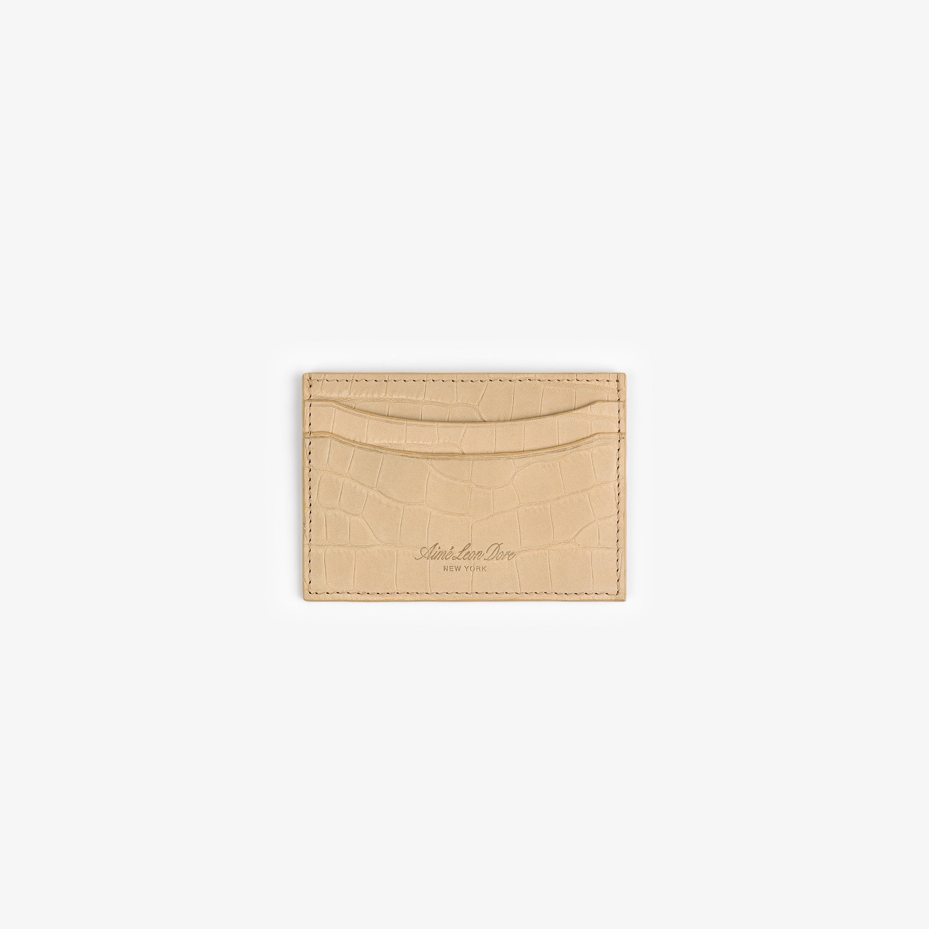 Croc-Embossed Nubuck Cardholder – Aimé Leon Dore