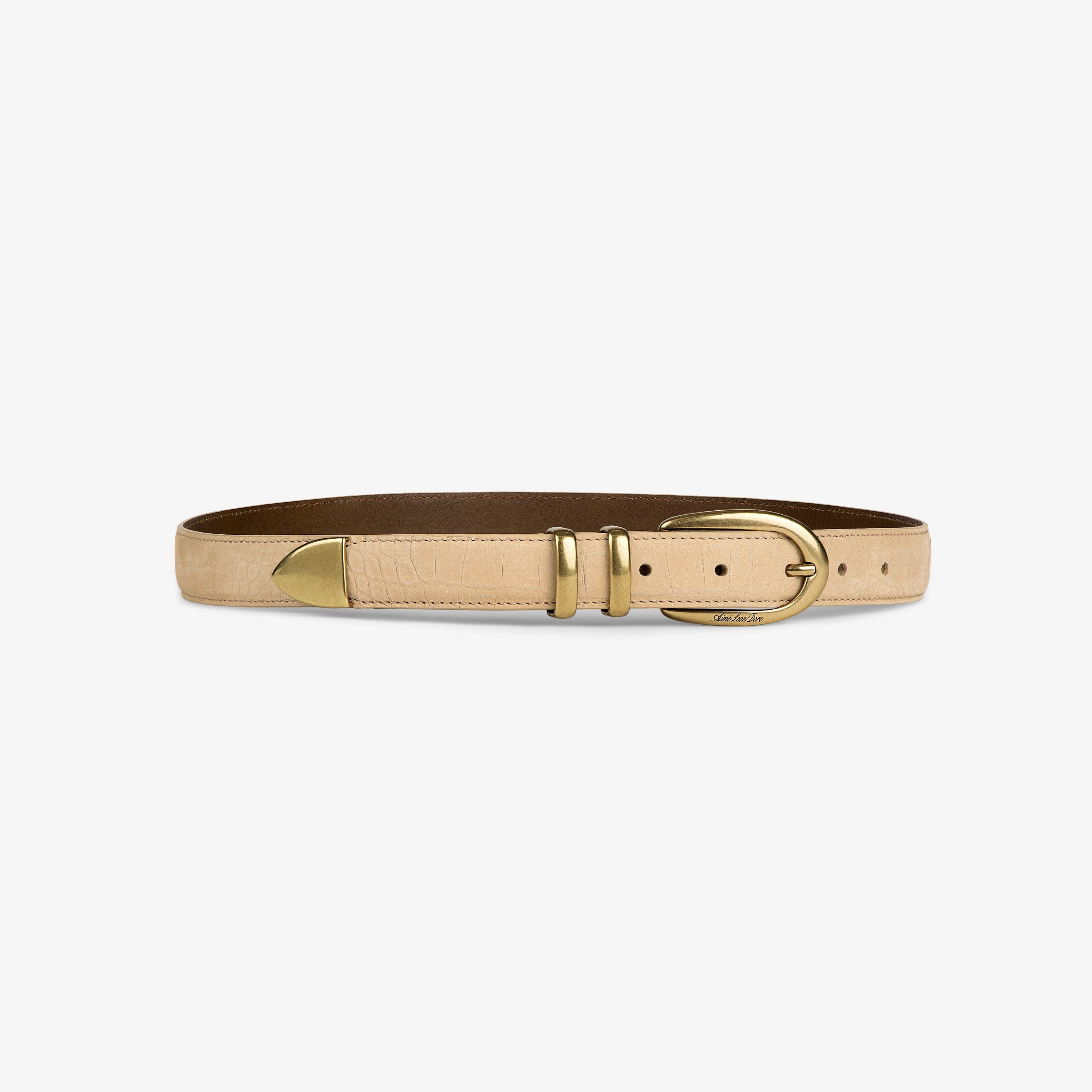 Croc-Embossed Nubuck Belt – Aimé Leon Dore