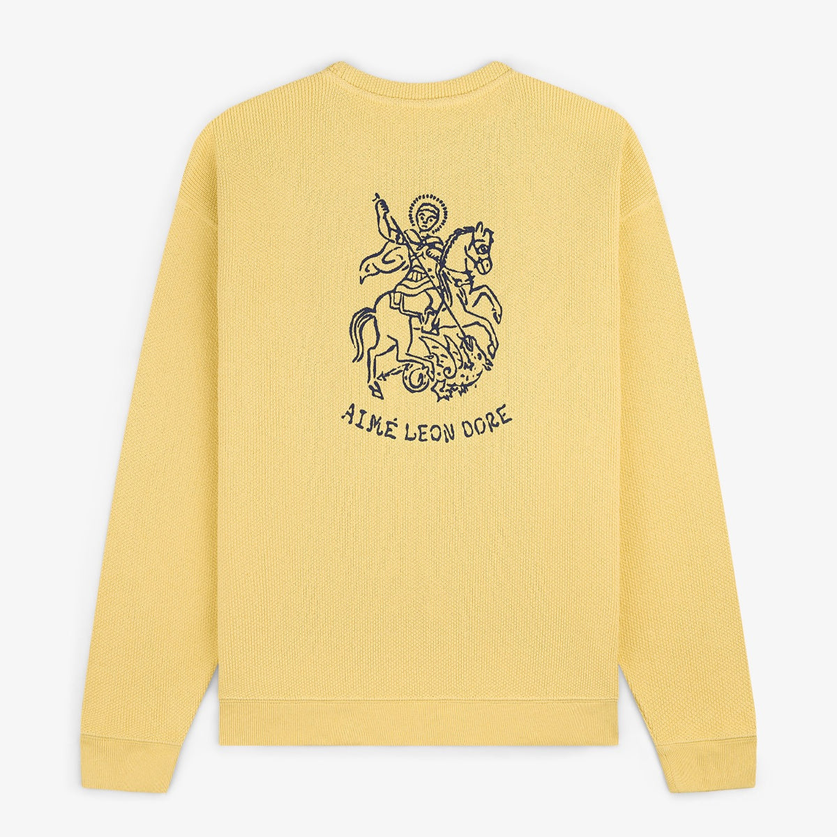 AIME LEON DORE ニット イエロー Saint George Piqué Crewneck Sweatshirt – Aimé Leon Dore