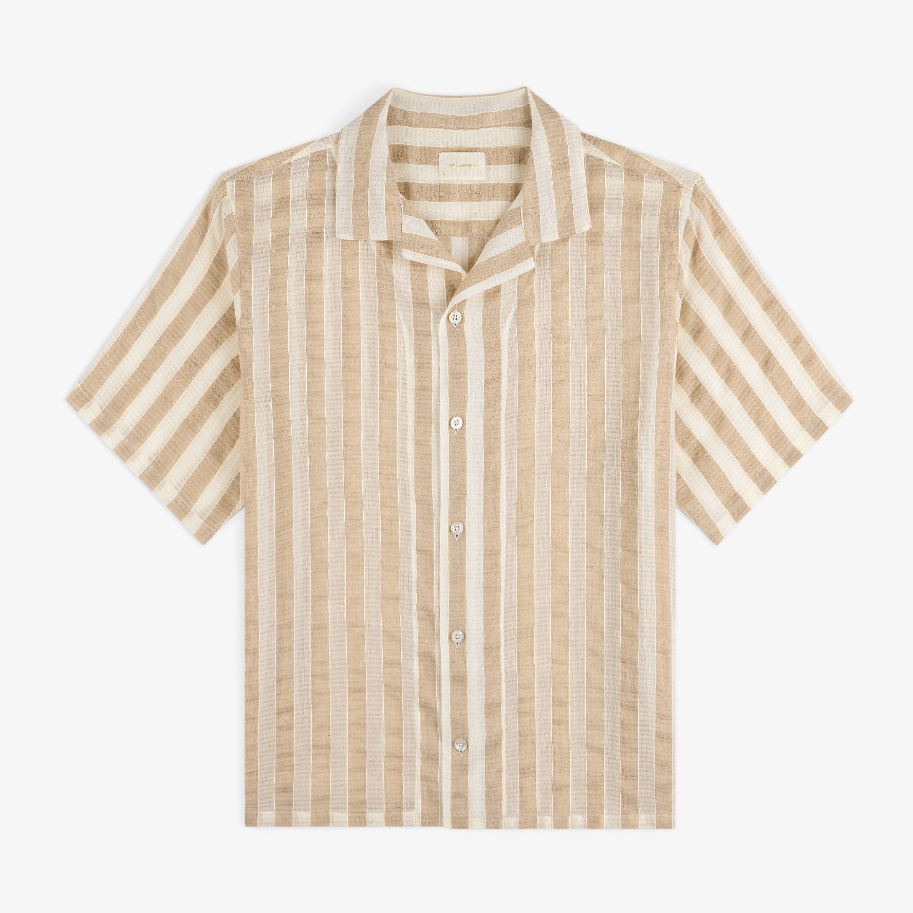 Linen Blend Striped Camp Shirt – Aimé Leon Dore