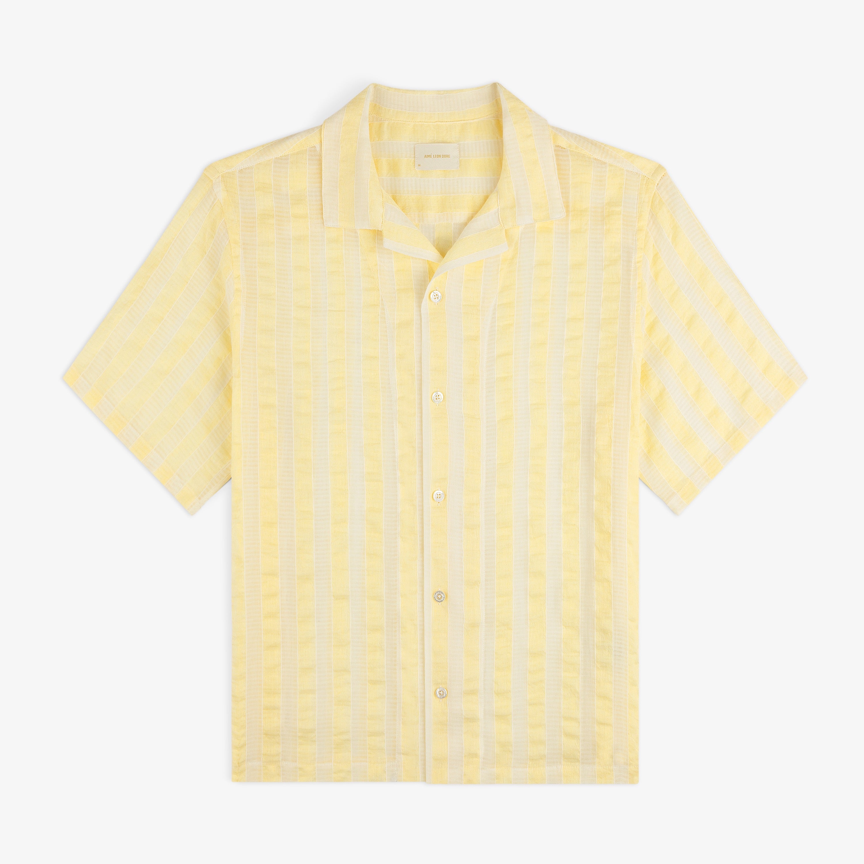 Linen Blend Striped Camp Shirt – Aimé Leon Dore