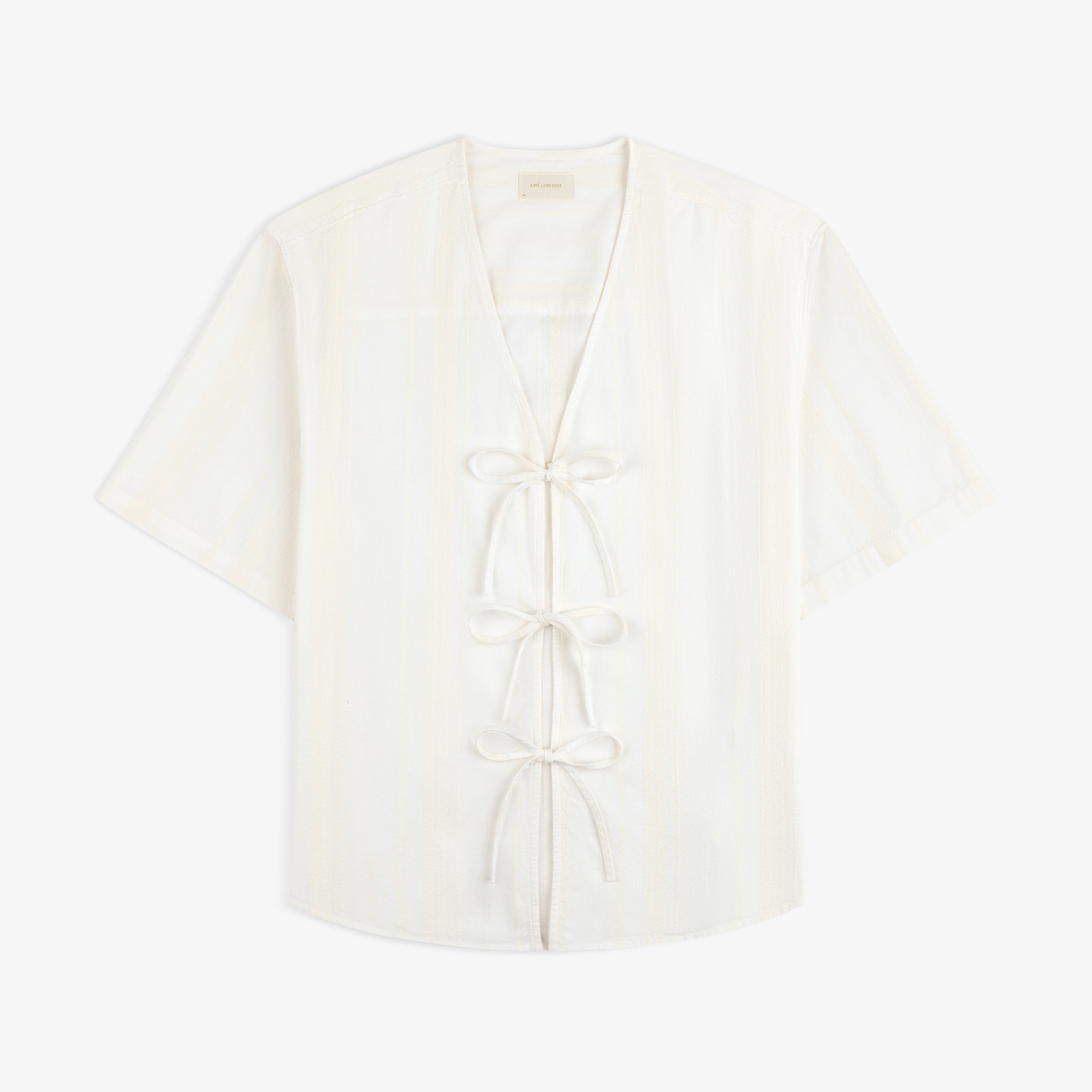 Jacquard Striped Tie-Front Shirt – Aimé Leon Dore