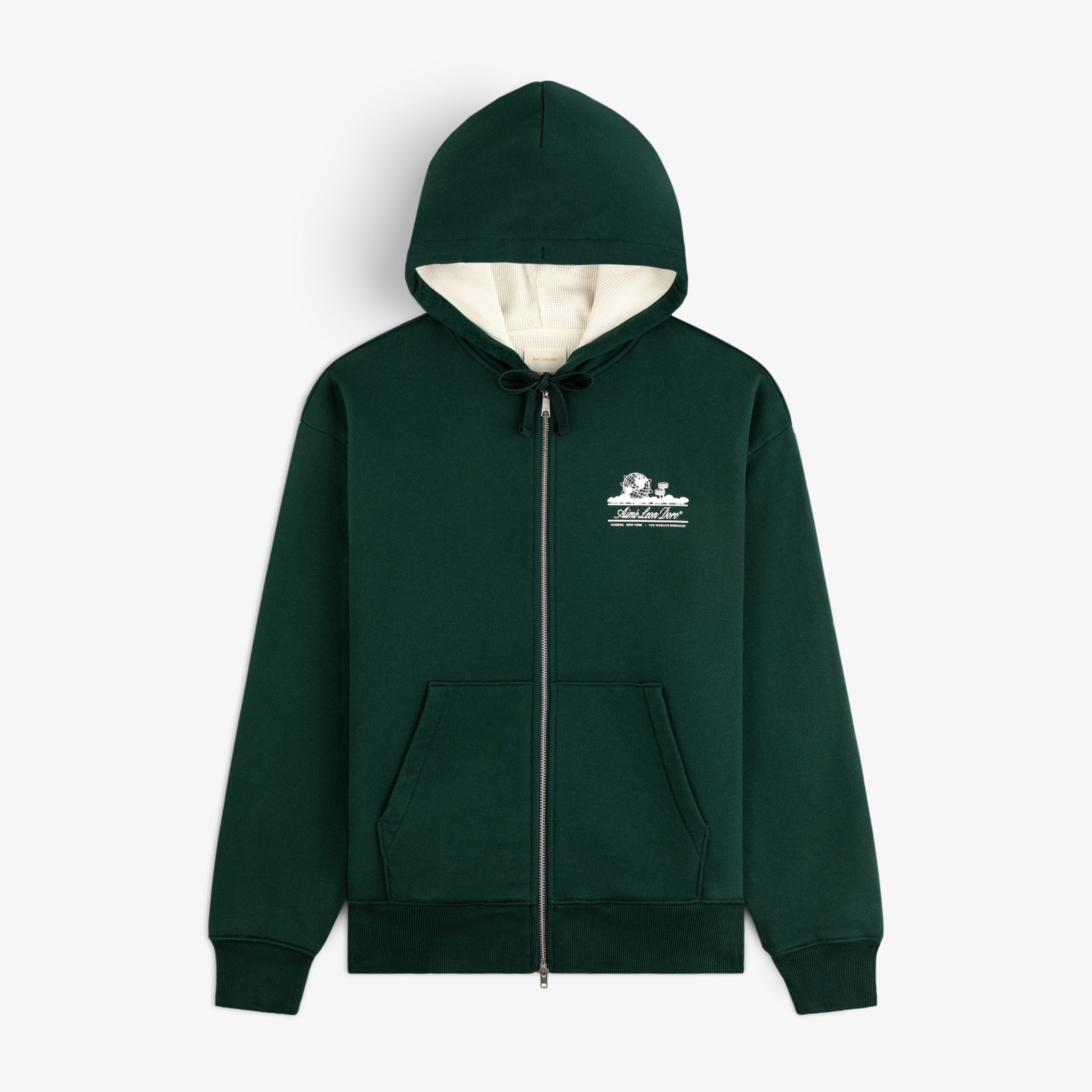 Unisphere Waffle Lined Full-Zip Hoodie – Aimé Leon Dore
