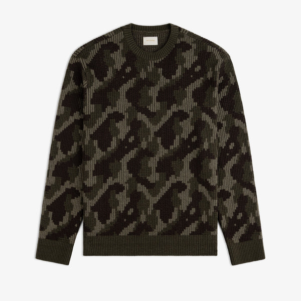 【SOL】 Camo Jacquard Knit Sweater Wool Jacquard Camo Sweater – Aimé Leon Dore