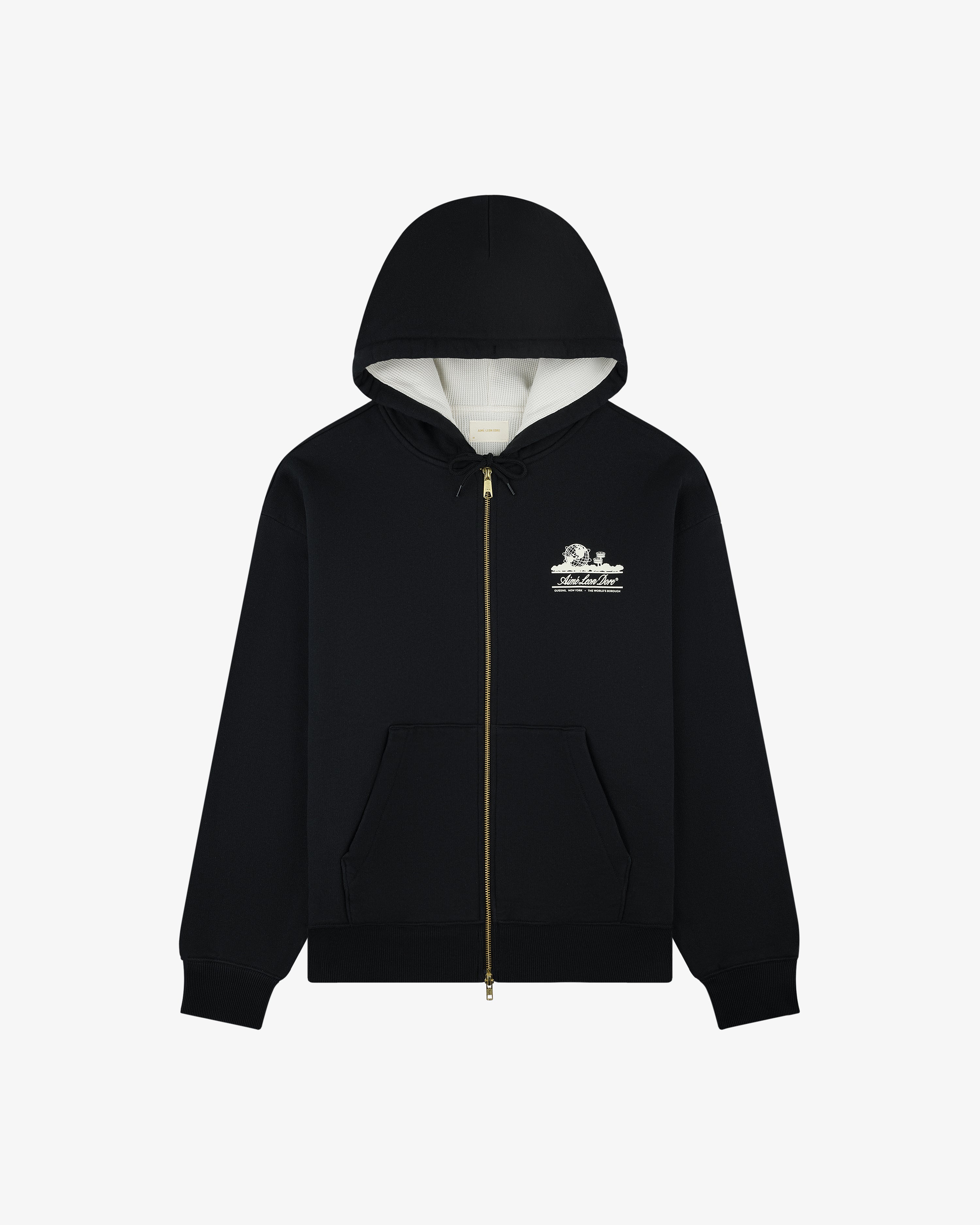 Unisphere Waffle Lined Full-Zip Hoodie – Aimé Leon Dore