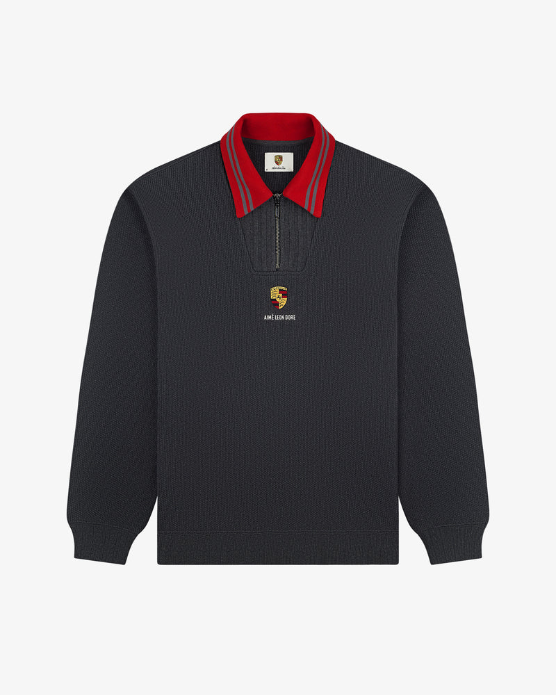 ALD / Porsche Jacquard Collar Quarter Zip Pullover