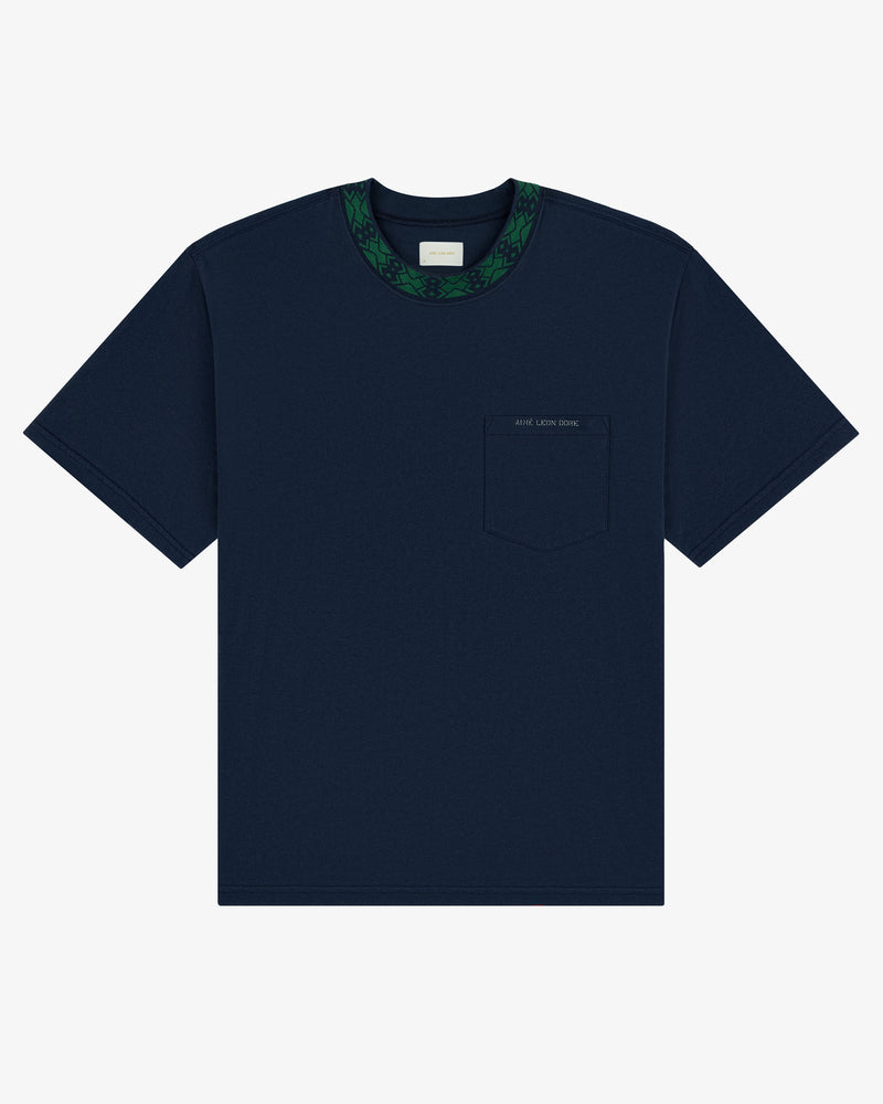Jacquard Collar Pocket Tee