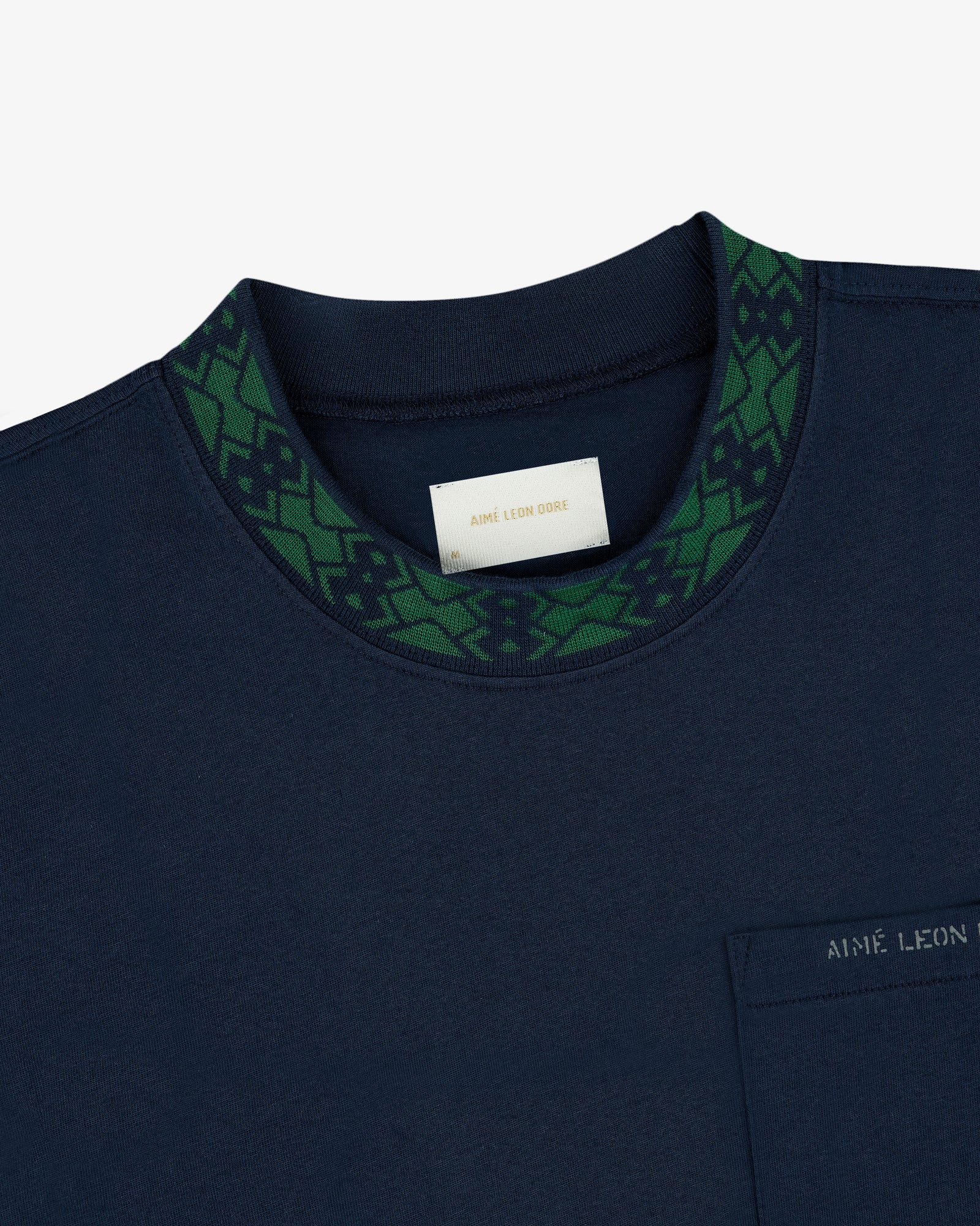 Jacquard Collar Pocket Tee