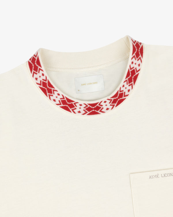 Jacquard Collar Pocket Tee