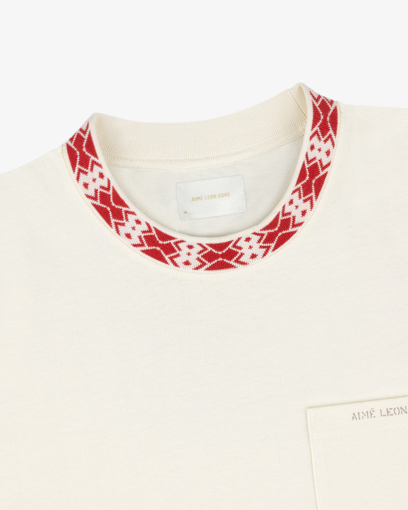 Jacquard Collar Pocket Tee