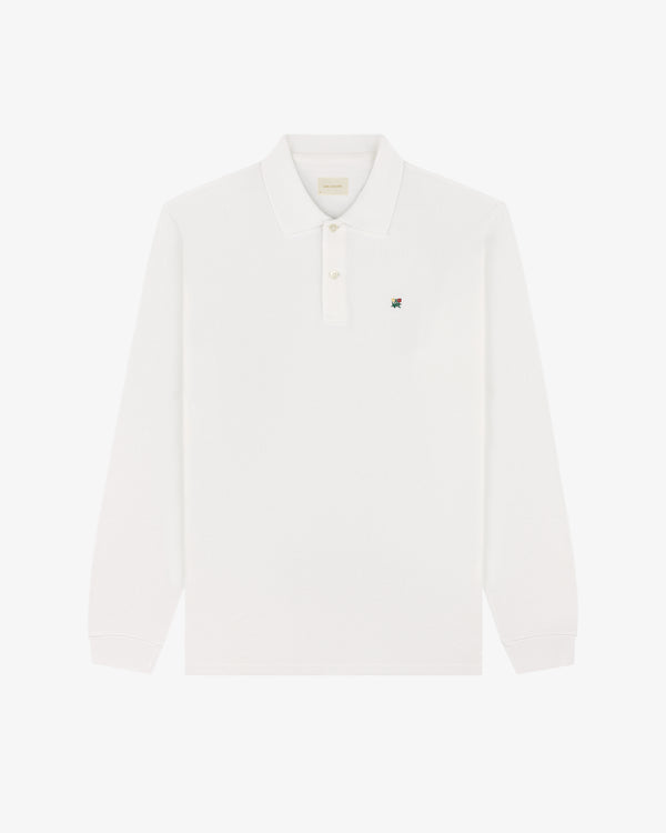 Long-Sleeve Crest   Piqué Polo