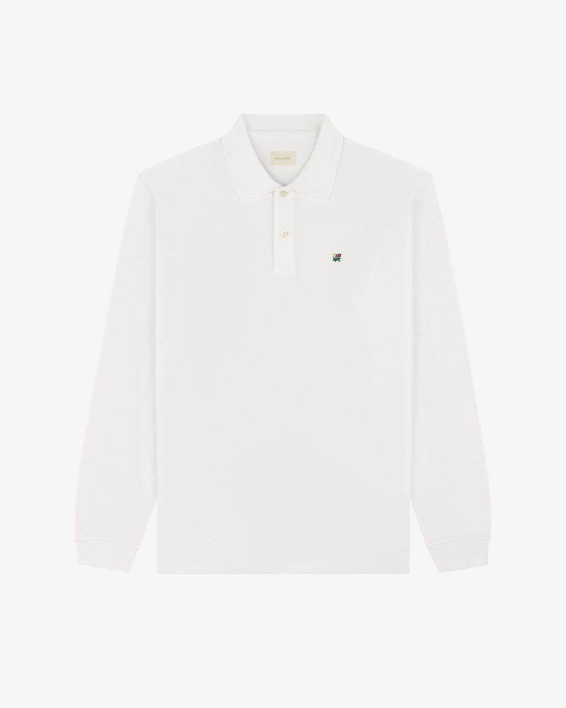 Long-Sleeve Crest   Piqué Polo