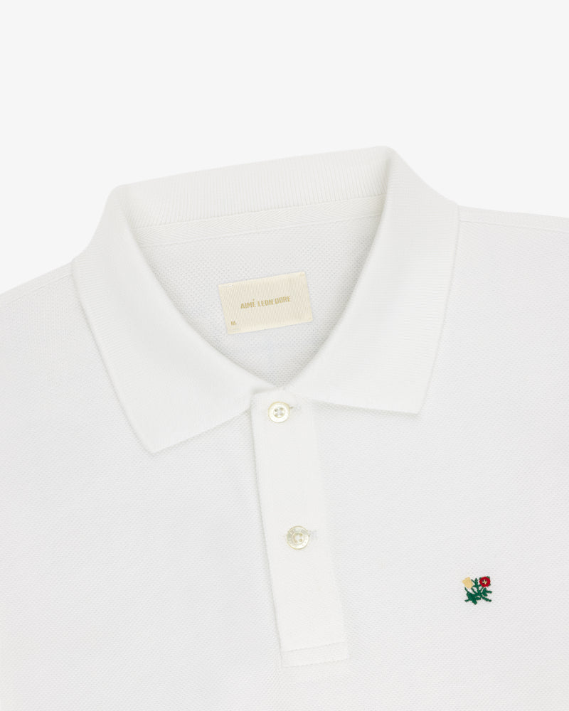 Long-Sleeve Crest   Piqué Polo