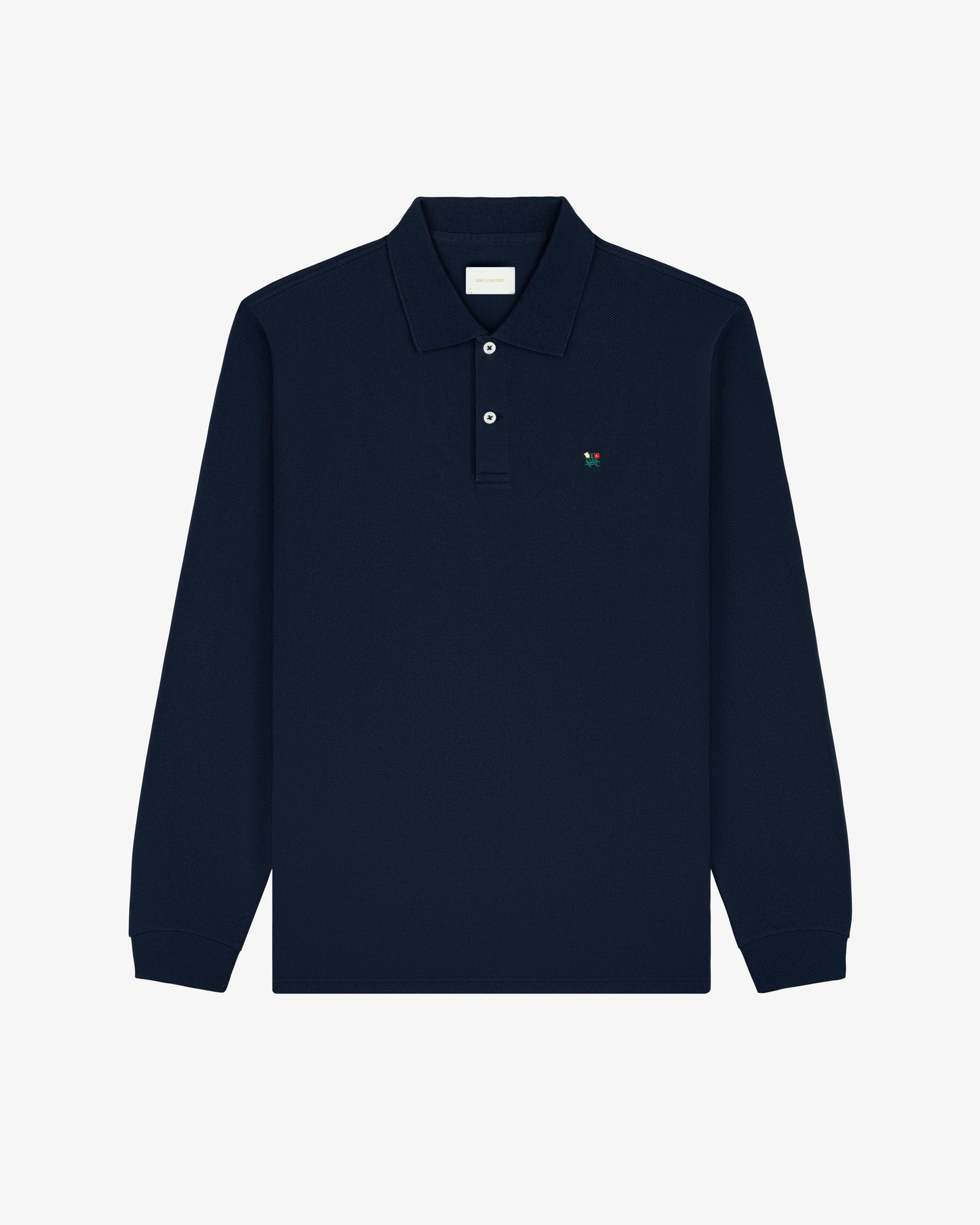 Long-Sleeve Crest   Piqué Polo
