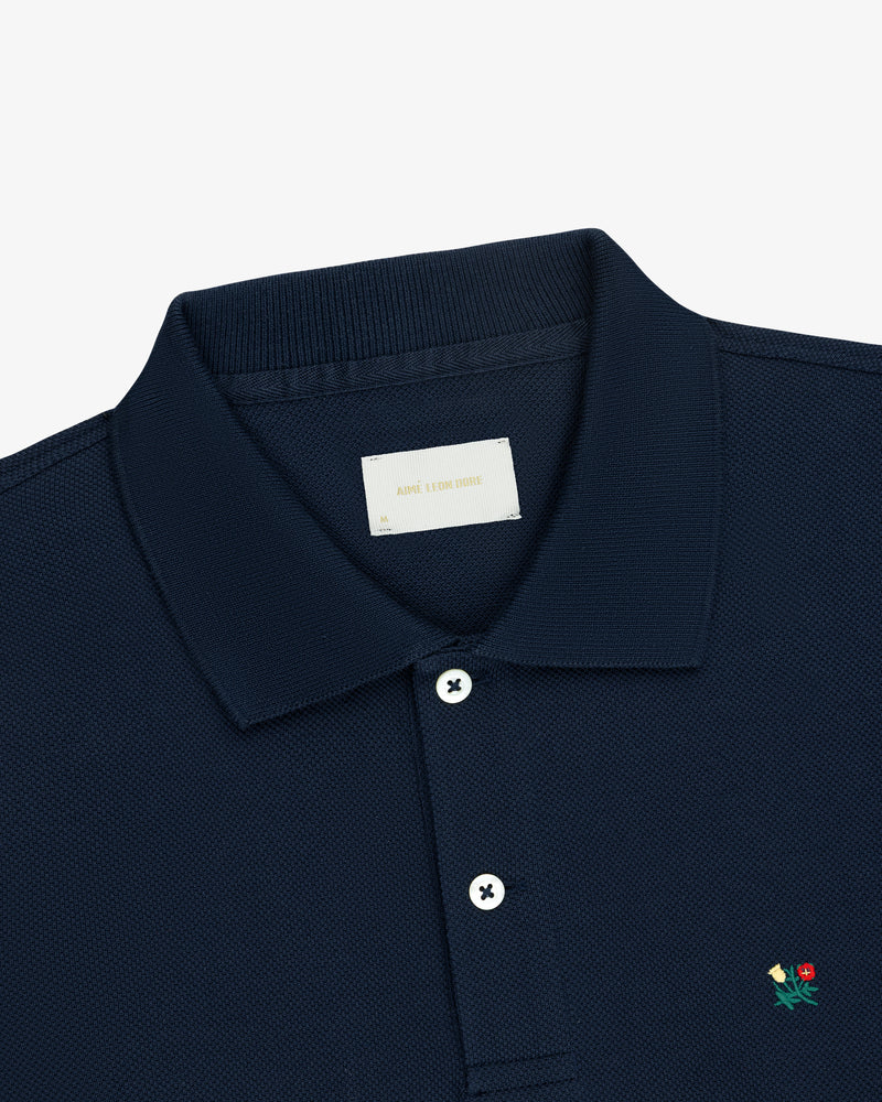 Long-Sleeve Crest   Piqué Polo