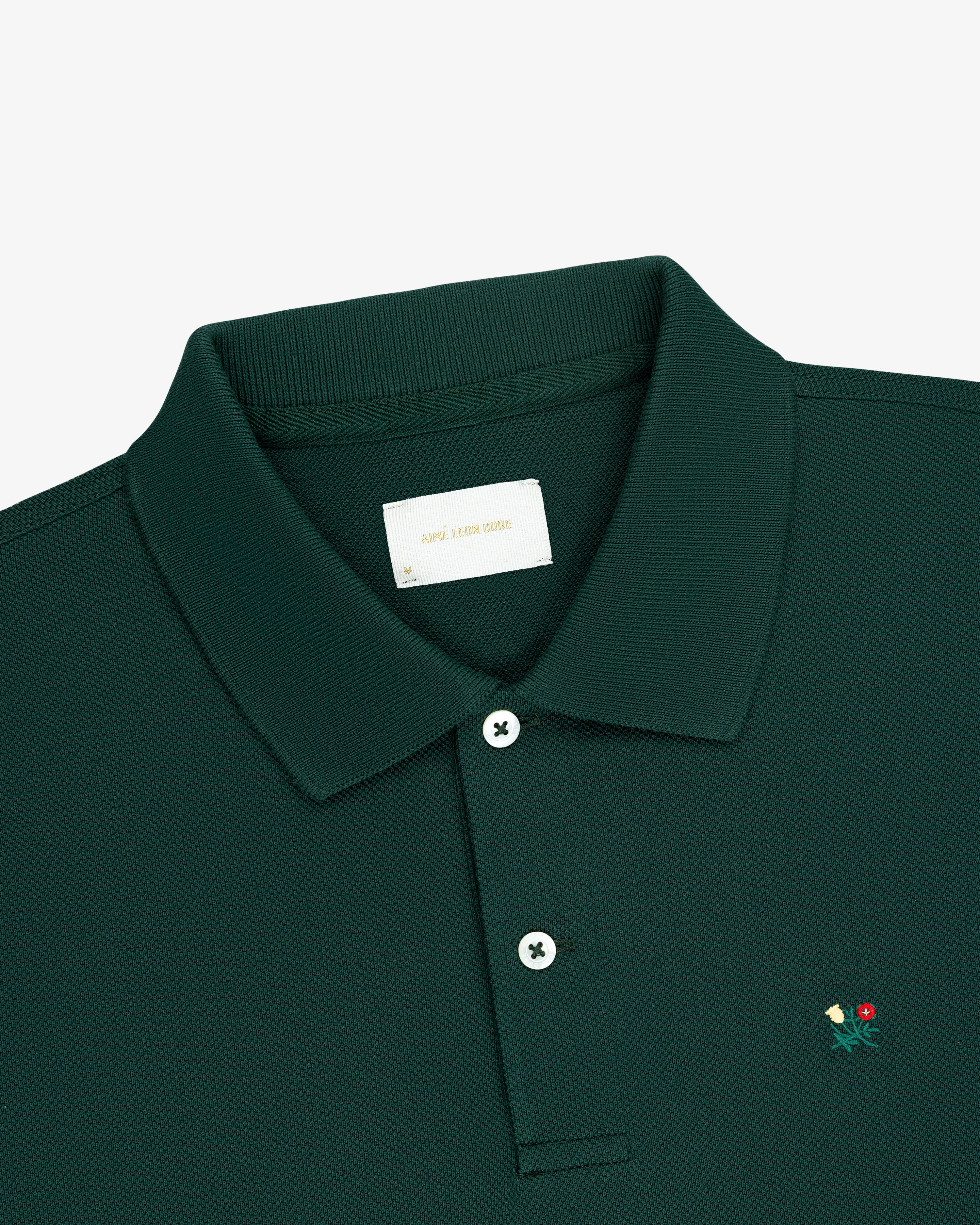 Long-Sleeve Crest Piqué Polo – Aimé Leon Dore