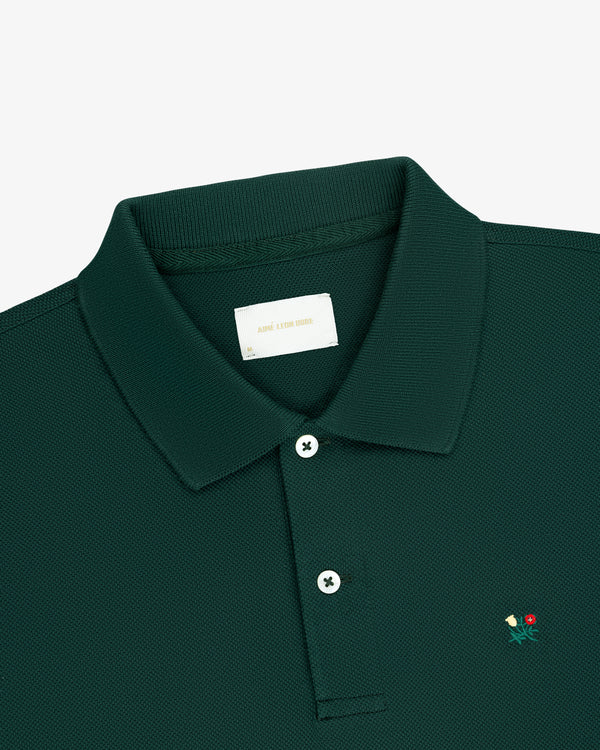 Long-Sleeve Crest   Piqué Polo