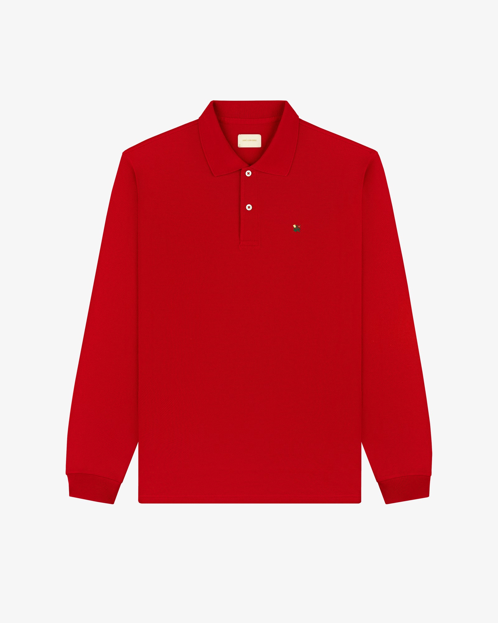 Long-Sleeve Crest   Piqué Polo