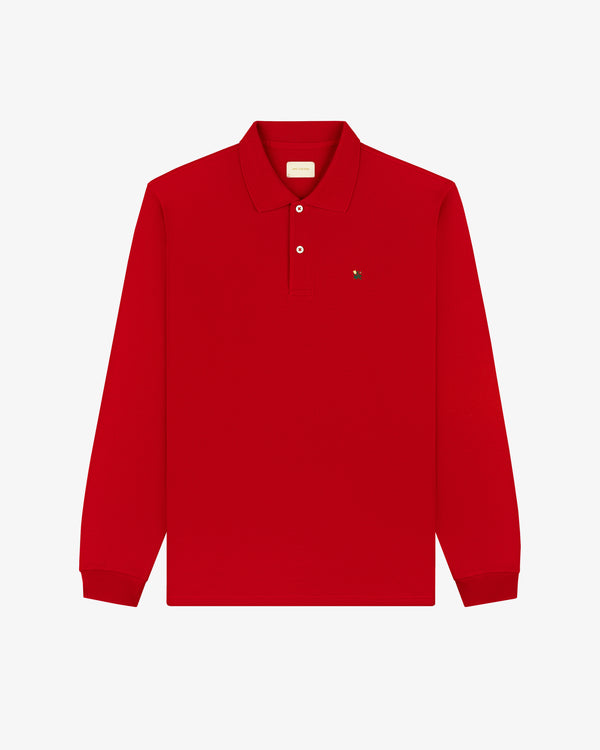 Long-Sleeve Crest   Piqué Polo