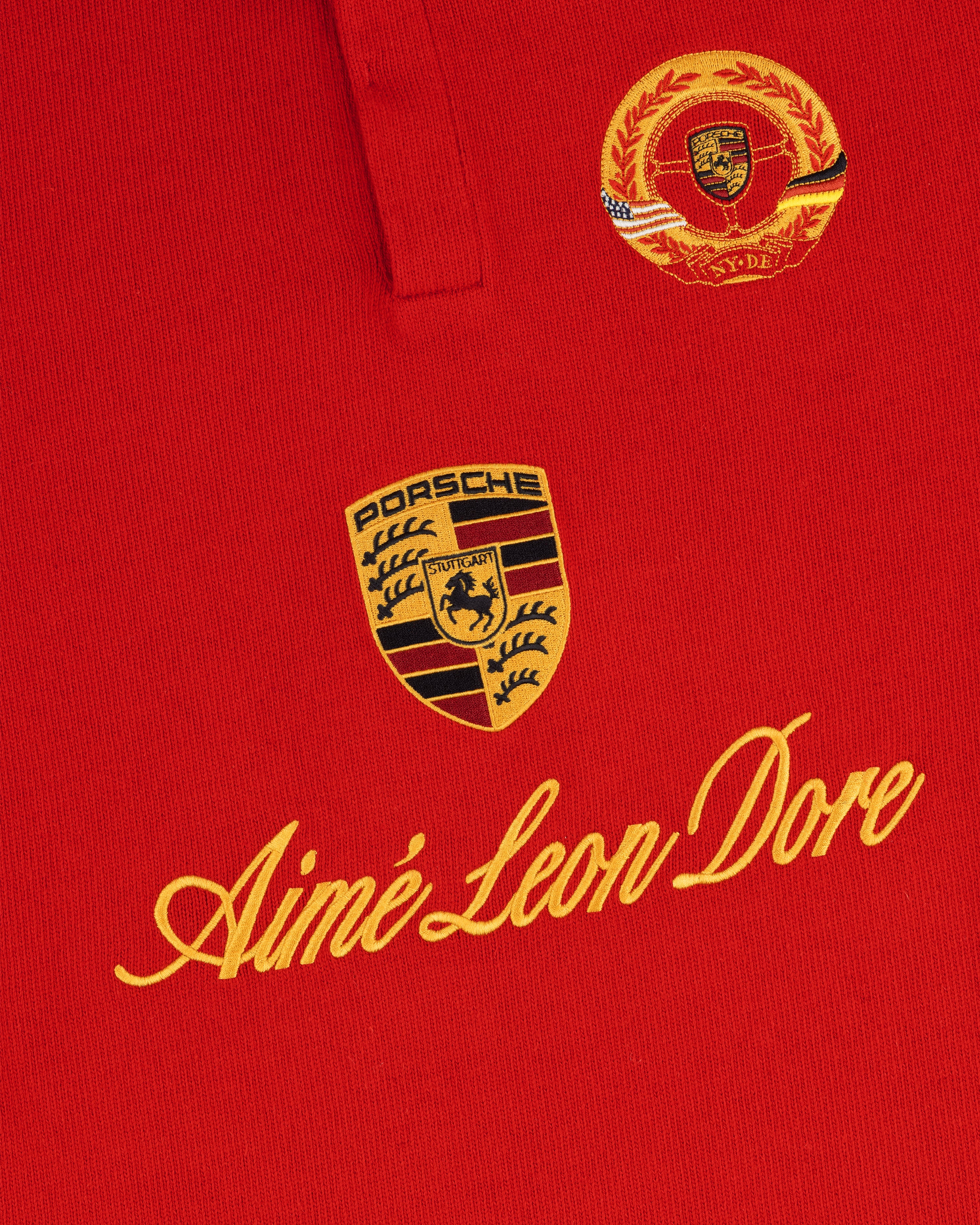 Aimé Leon Dore Porsche 993 Rugby Aime Leon Dore x Porsche Crest Rugby Red Men's - FW25 - US