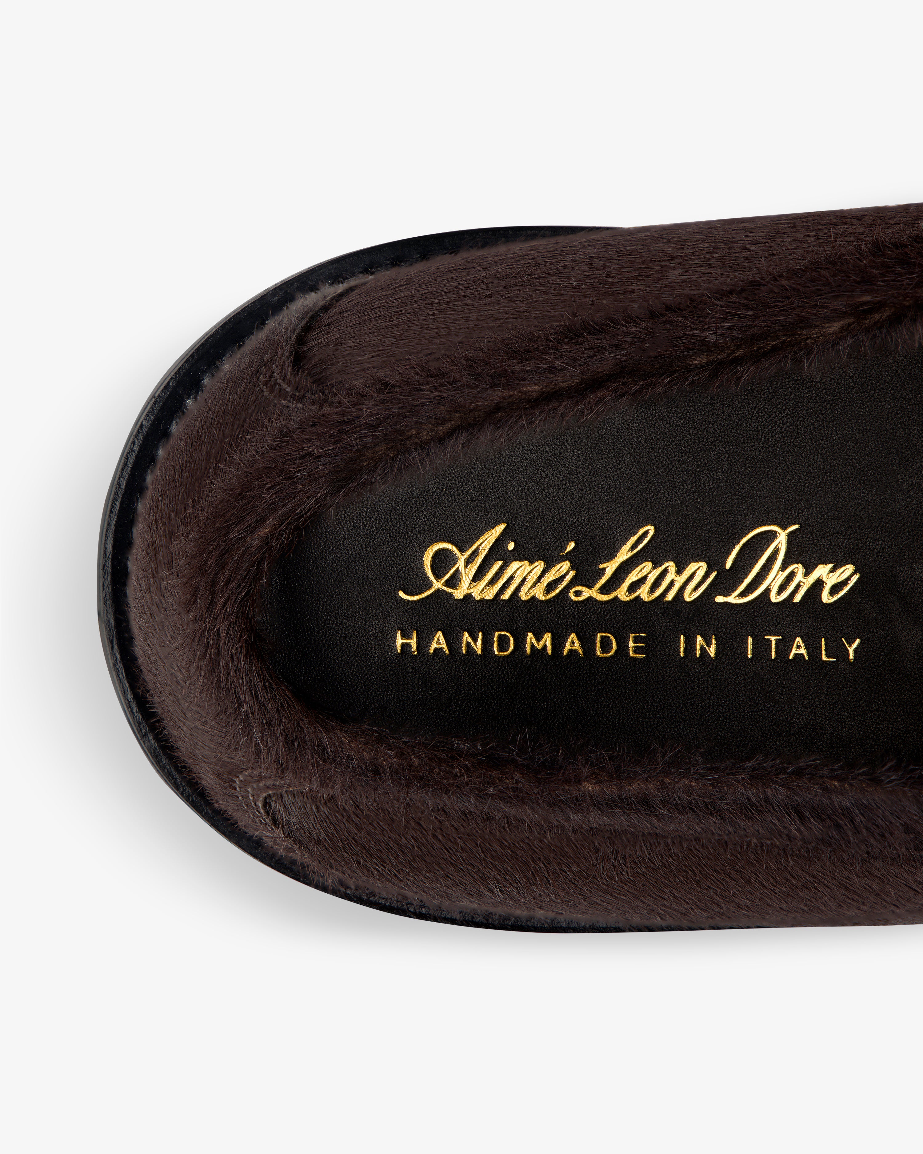 Lug Sole Calf Hair Queens Crest Loafer