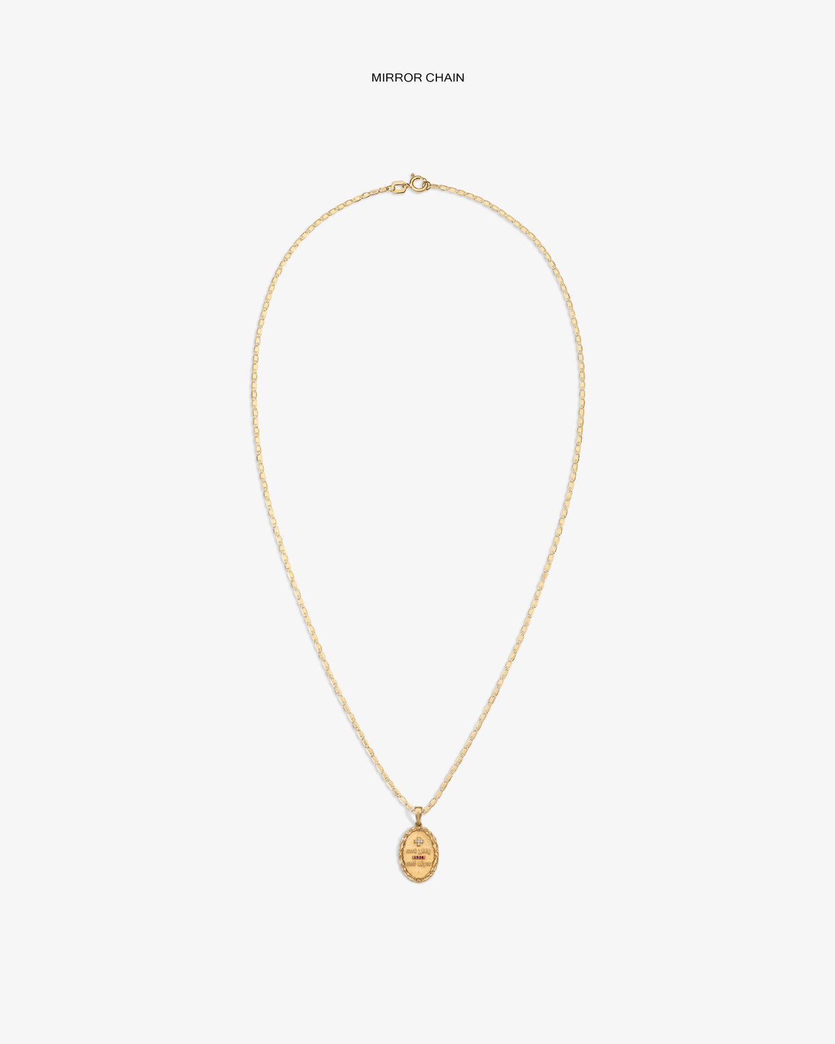 14Kt Gold Love Poem Pendant necklace shown on a simple white background.