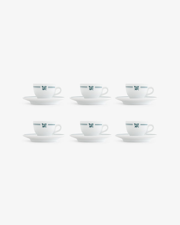 Café Leon Dore Espresso Cup & Saucer (Set of 6)