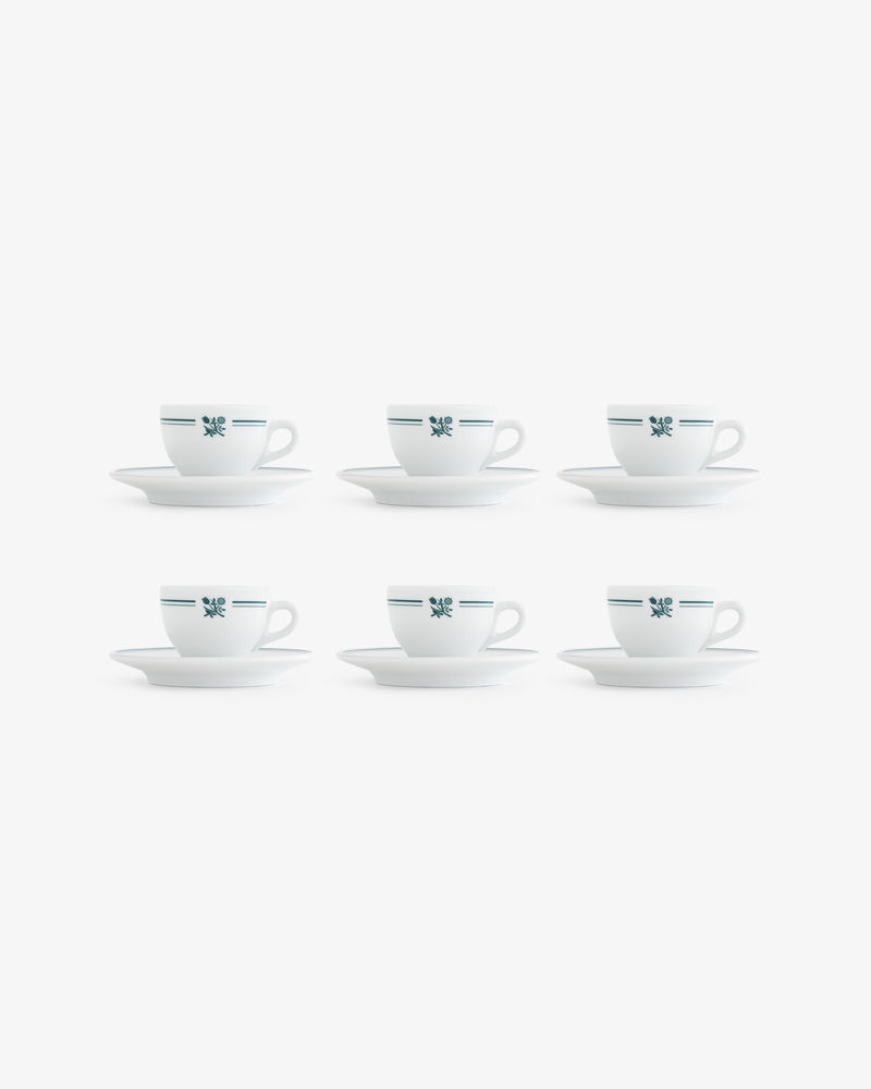 Café Leon Dore Espresso Cup & Saucer (Set of 6)