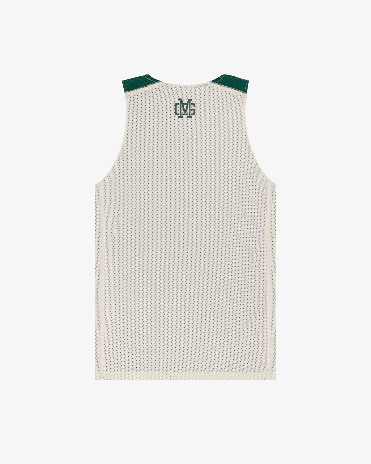 ALD / New Balance SONNY NY Reversible Jersey: white mesh tank with green shoulder accents and back neck logo.