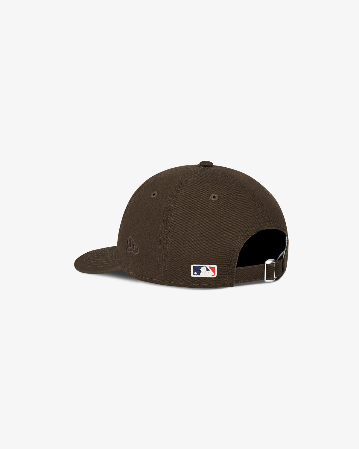 ALD / New Era Yankees Ballpark Hat in brown, rear view with adjustable strap and small MLB logo above the opening.
