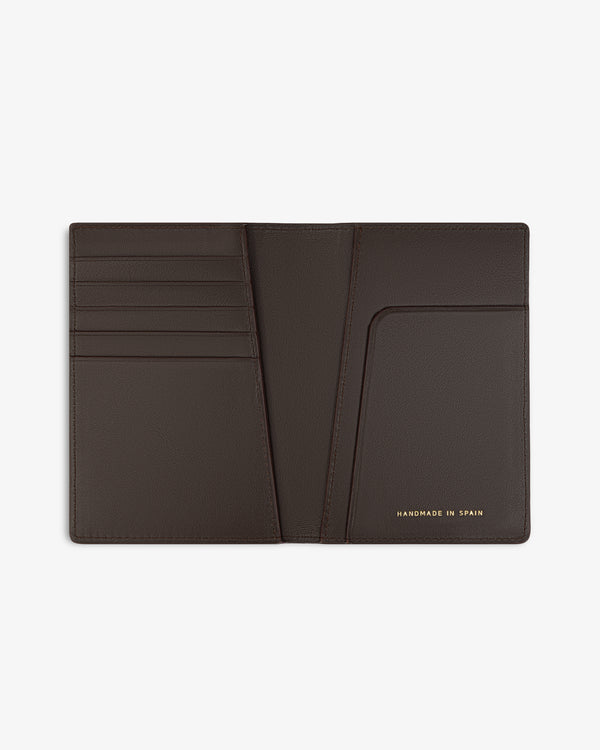 Croc-Embossed Leather Passport Holder