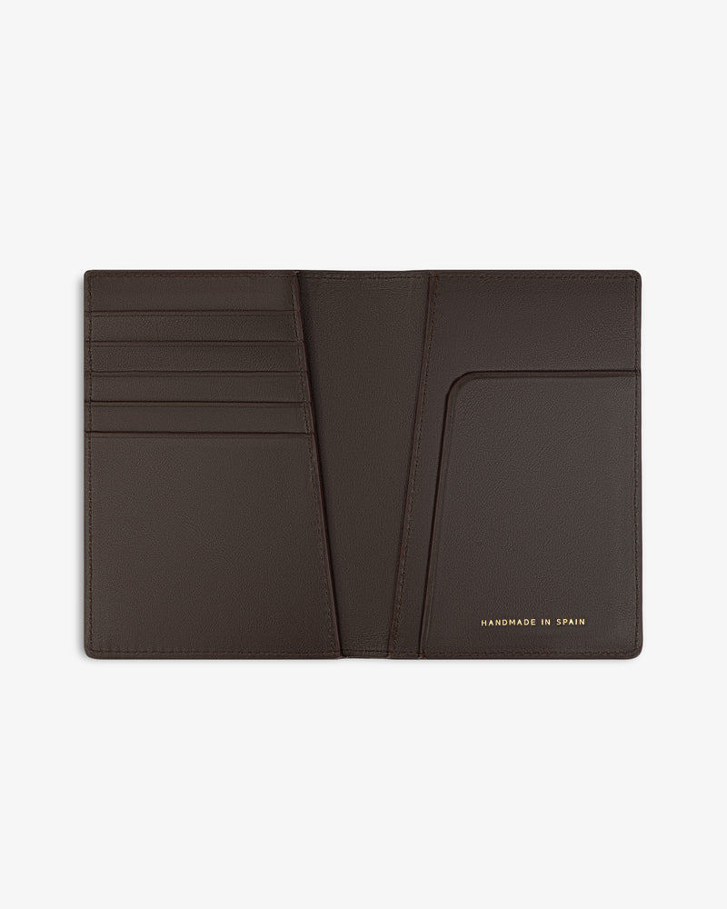 Croc-Embossed Leather Passport Holder