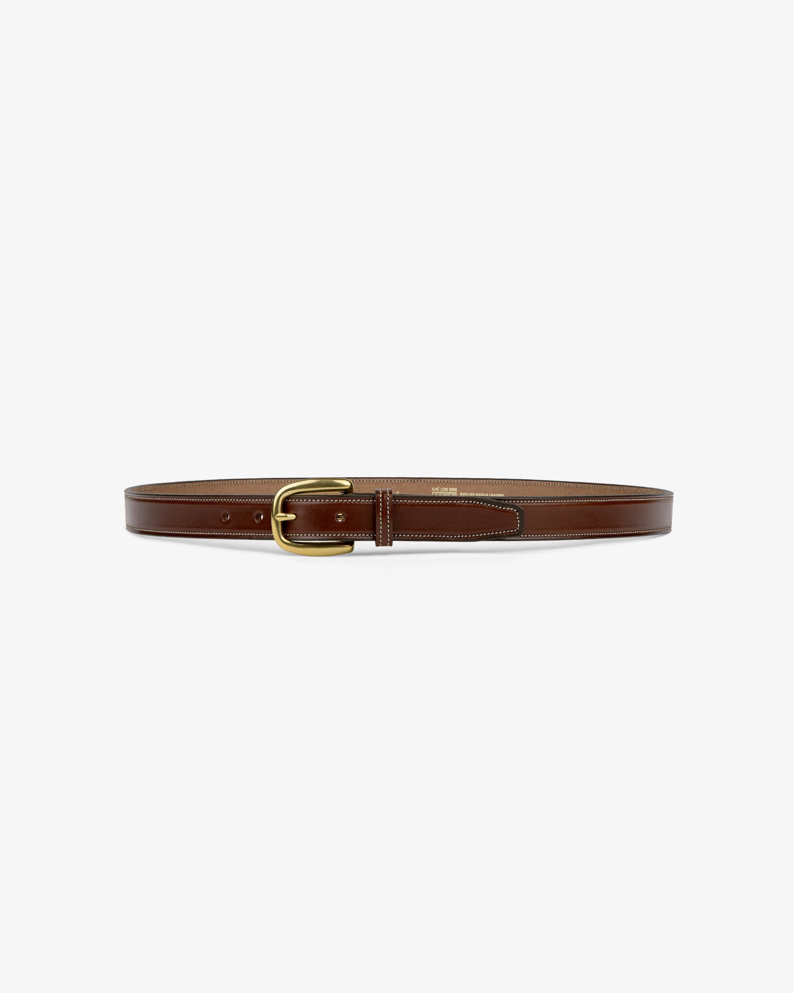 Saddle Stitch Leather Belt