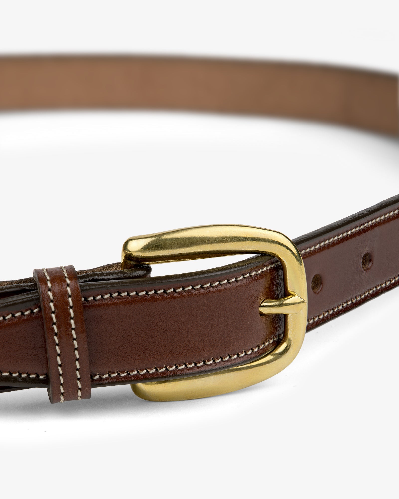 Saddle Stitch Leather Belt